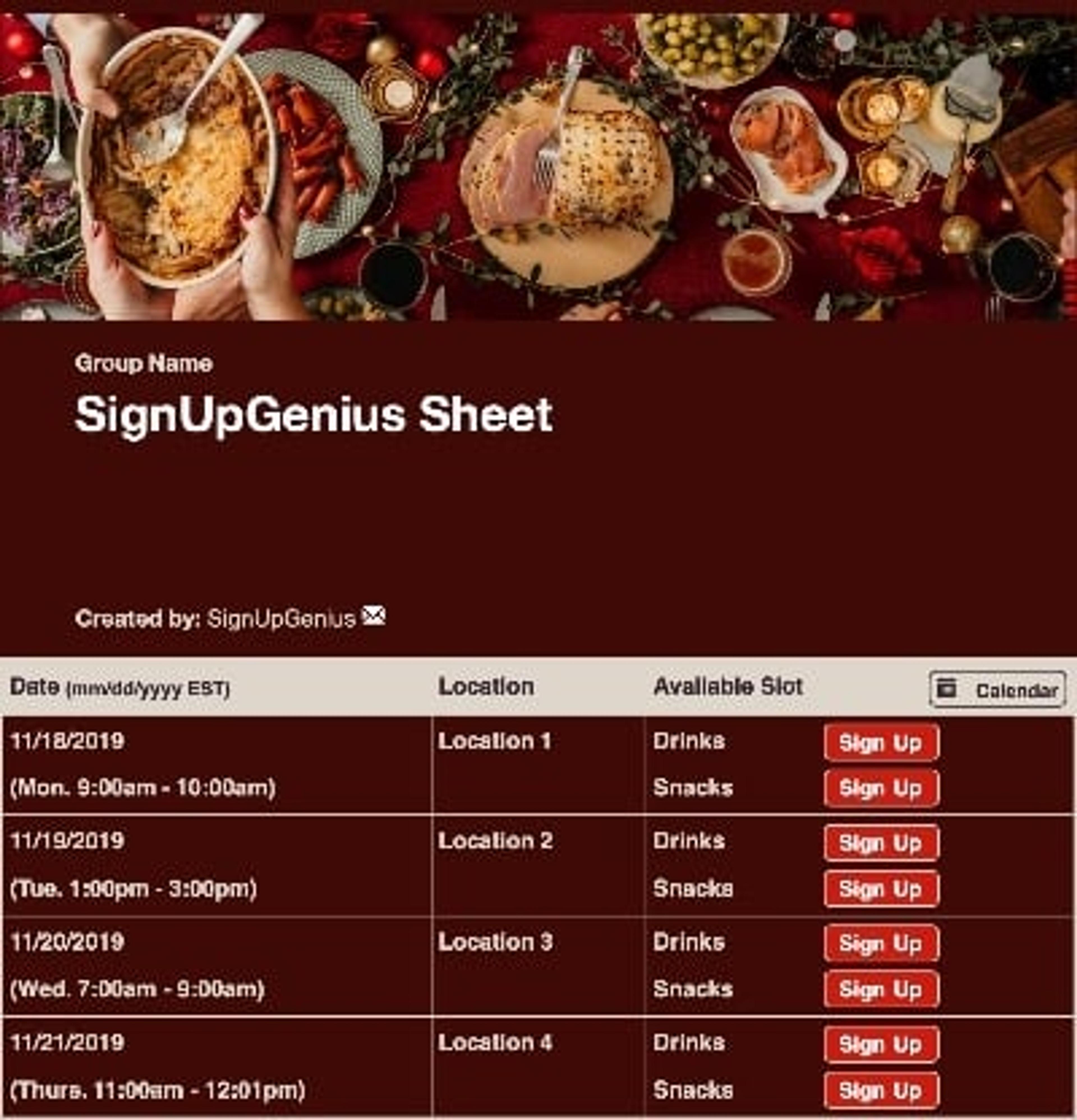 Christmas Dinner Table