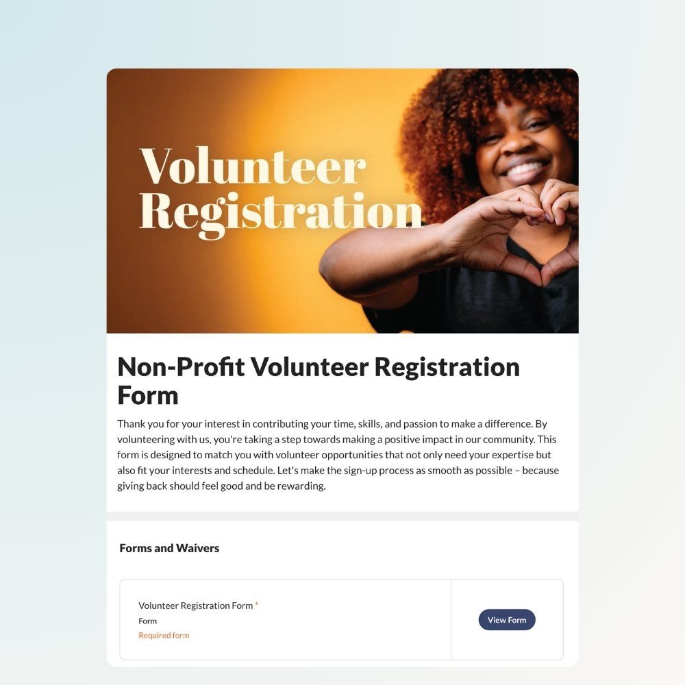 volunteer registration form