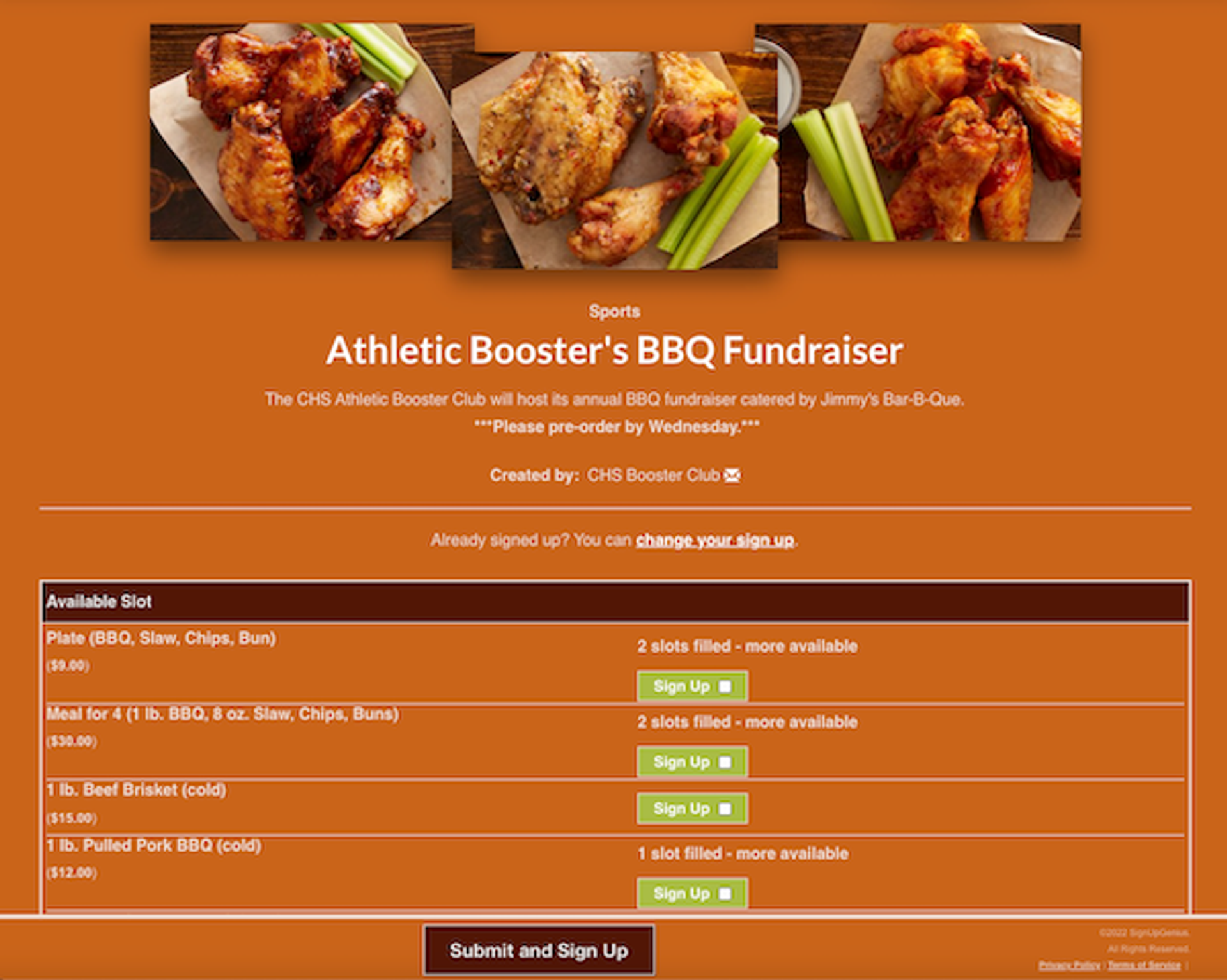 fundraiser sign up