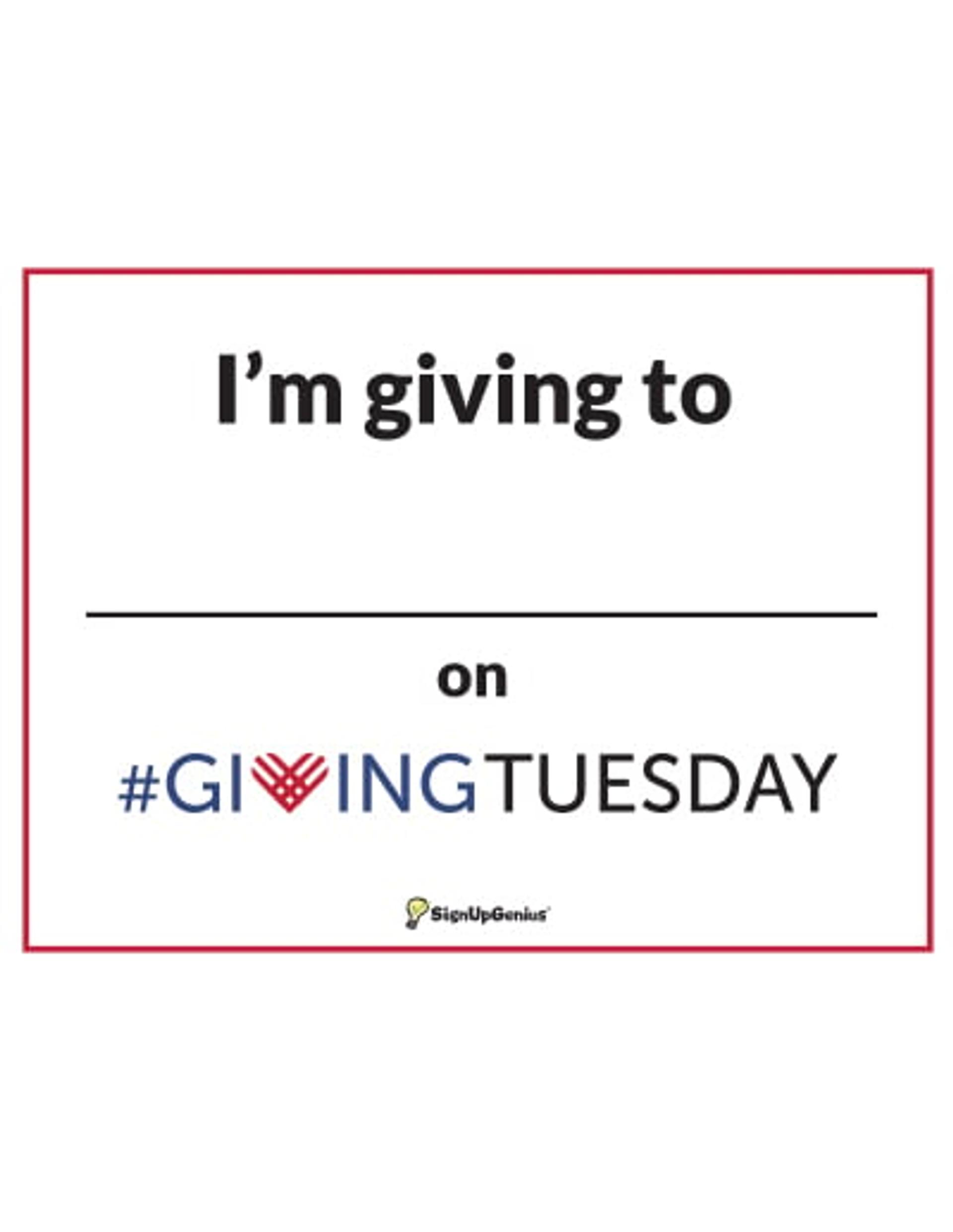 Giving Tuesday Sign thumbnail