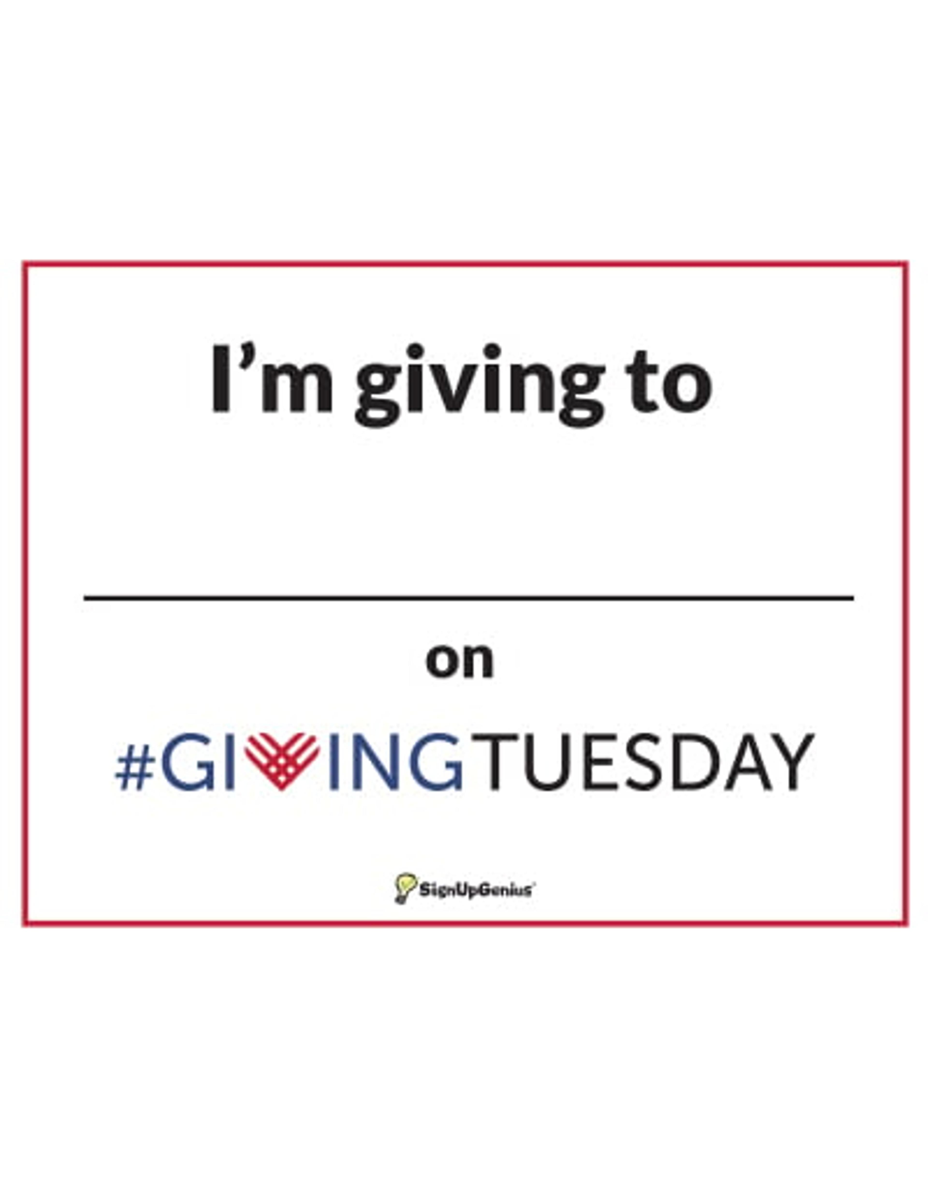 Giving Tuesday Sign thumbnail