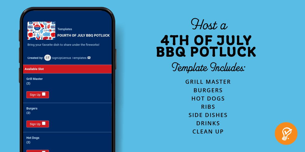 4th of July BBQ Potluck Template