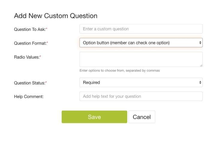 New Custom Question