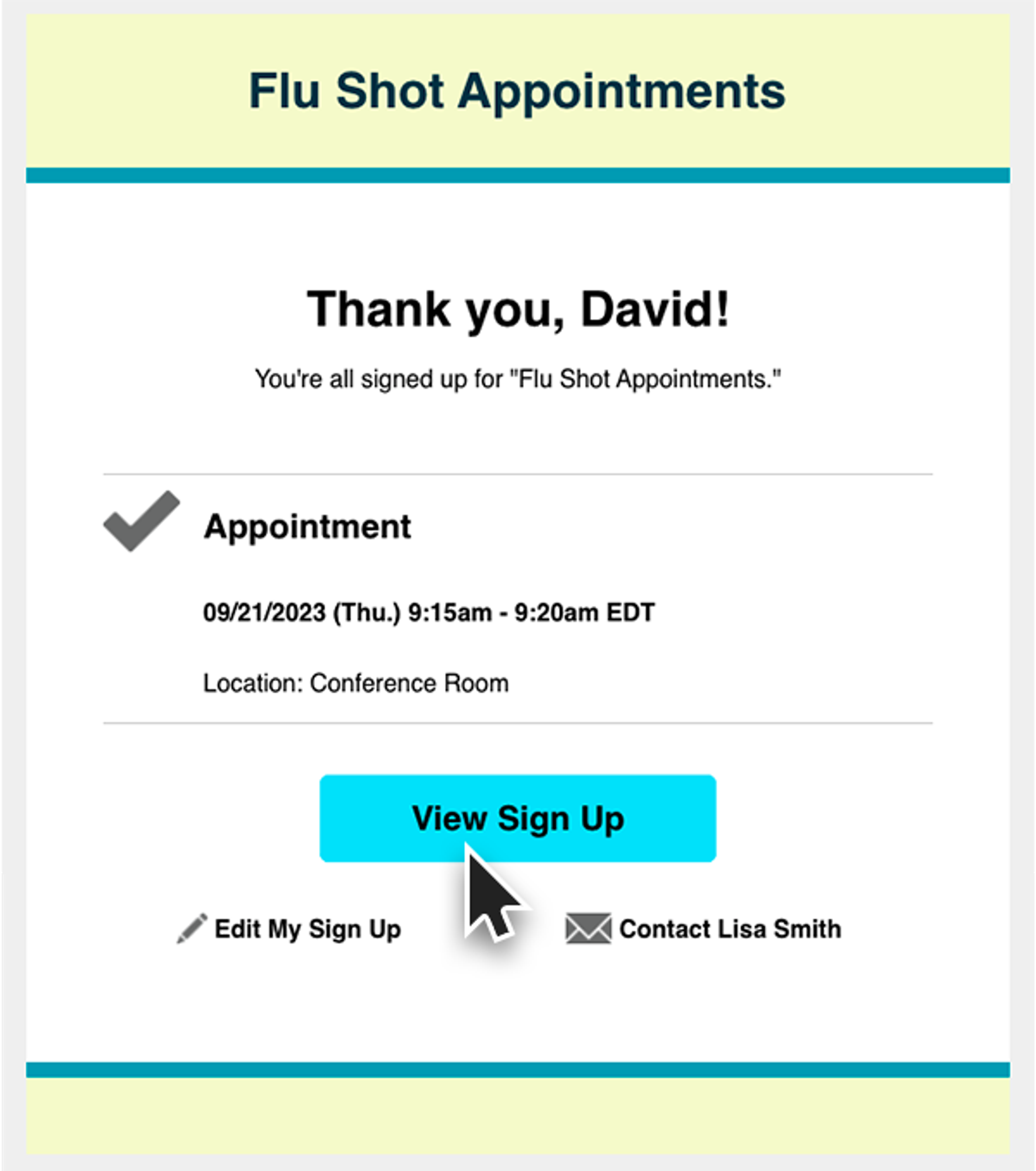 Flu Shot Sign Up
