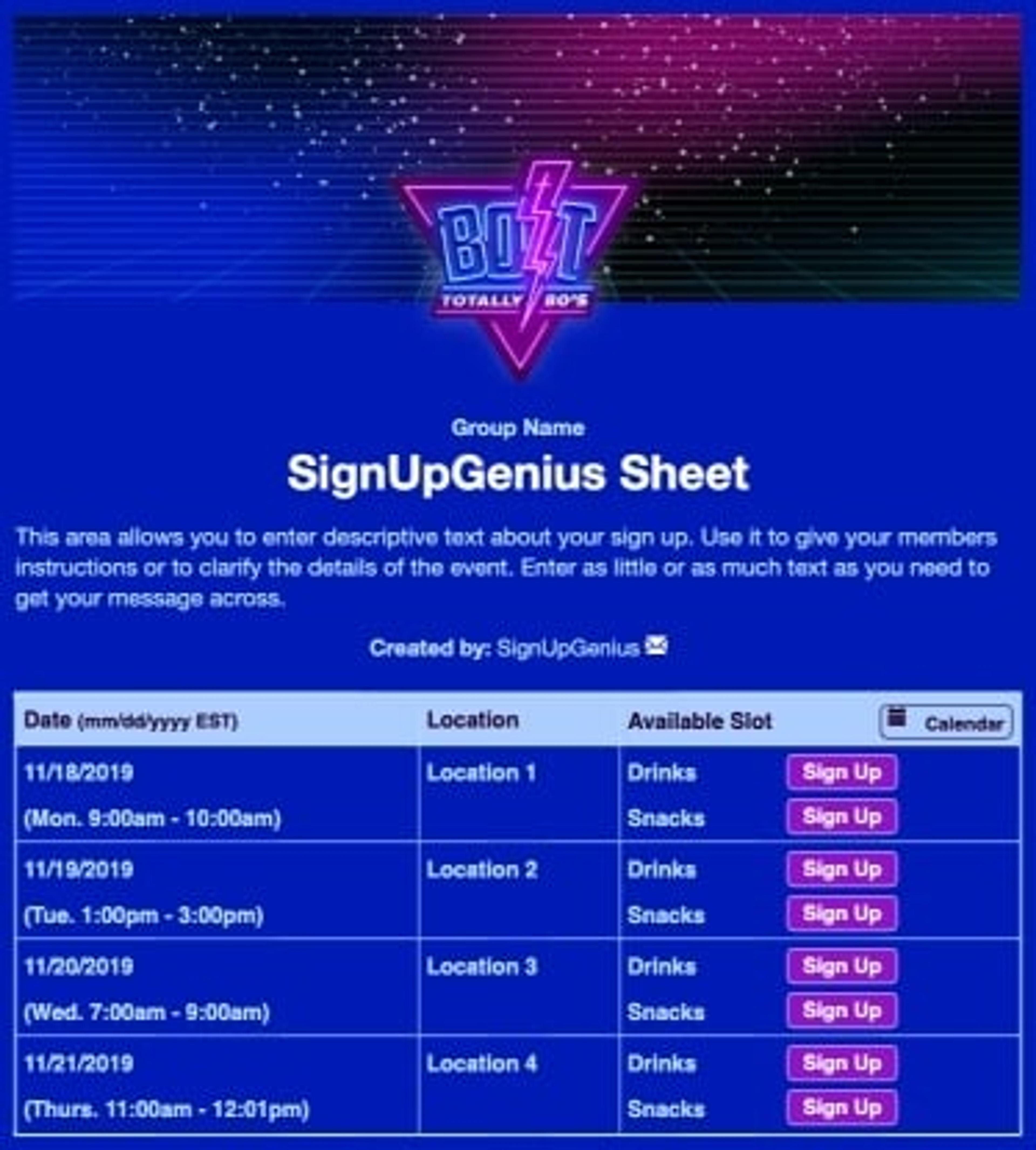 Bolt VBS Totally 80s 2