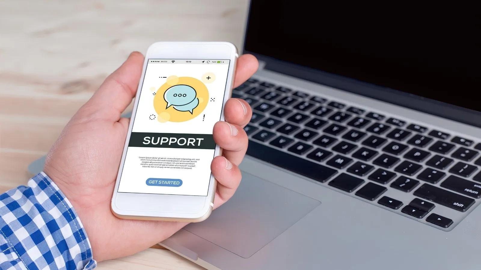 person setting up fundraiser on their phone