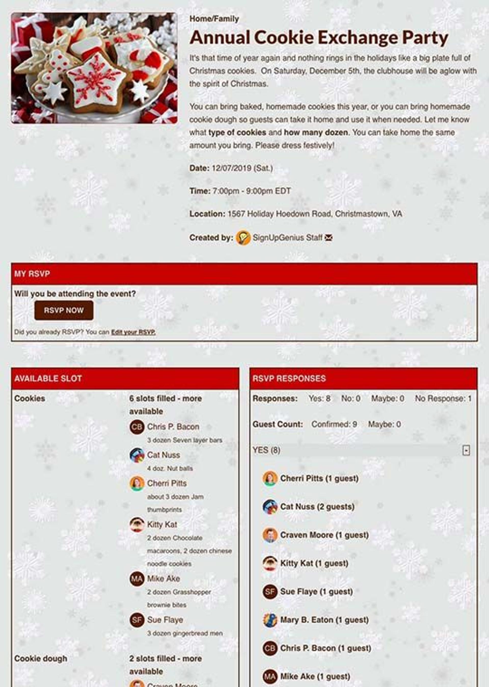 Organize a Cookie Exchange Party