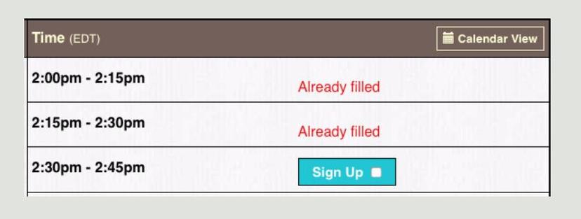 Parent Teacher Conference Sign Up Sheets | SignUpGenius