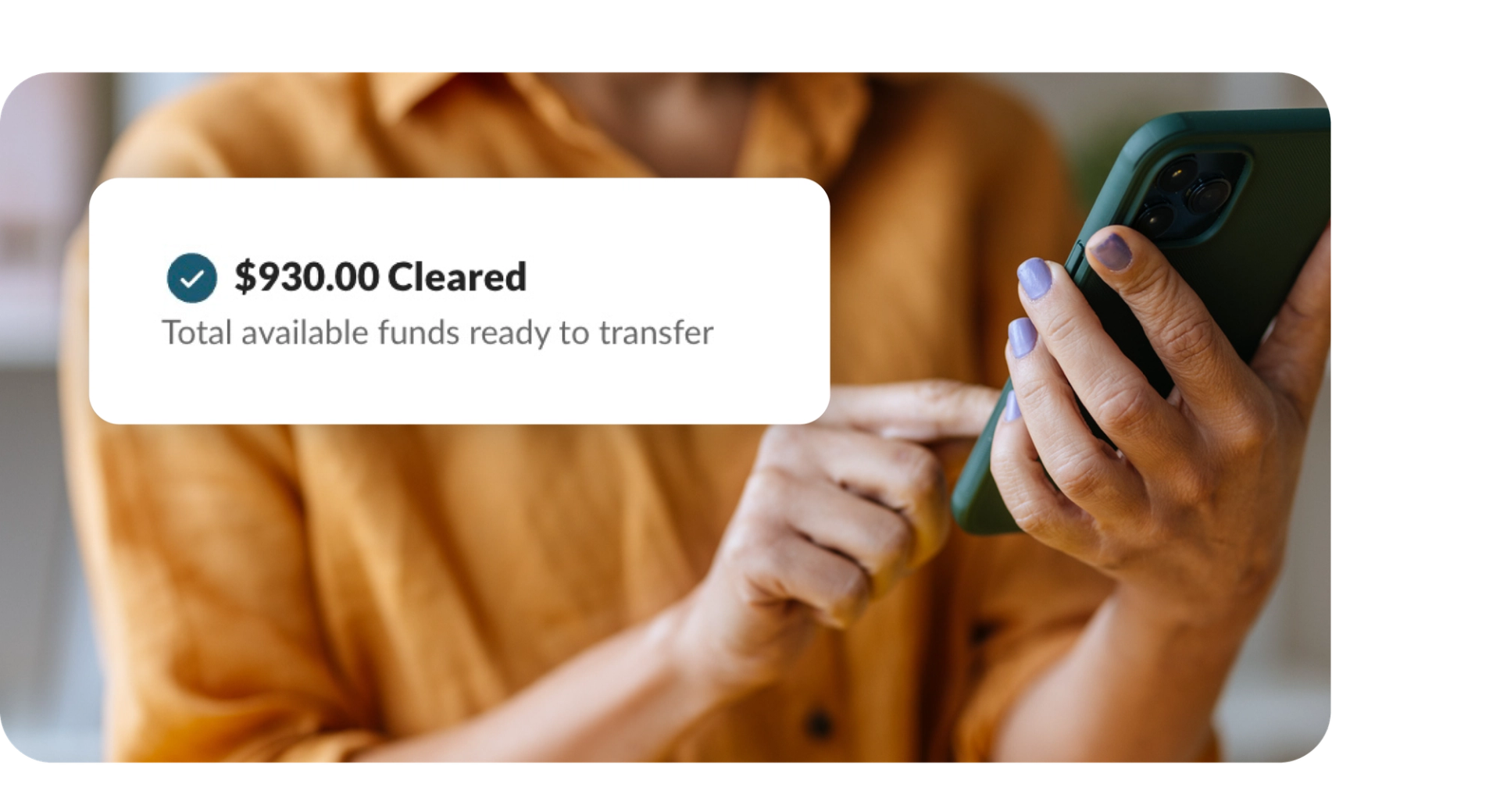 person making payment on mobile