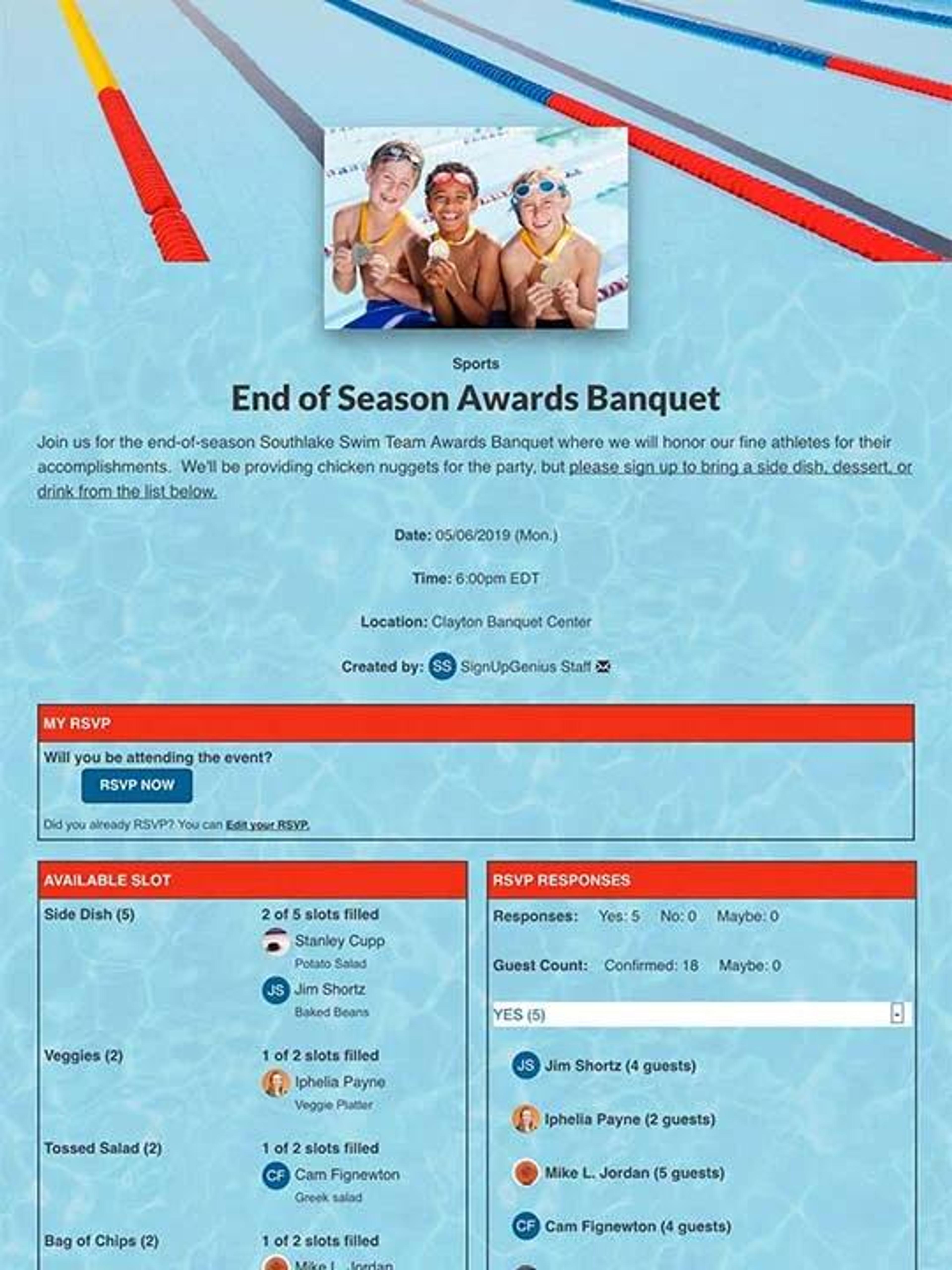 Plan an End-of-Season Celebration