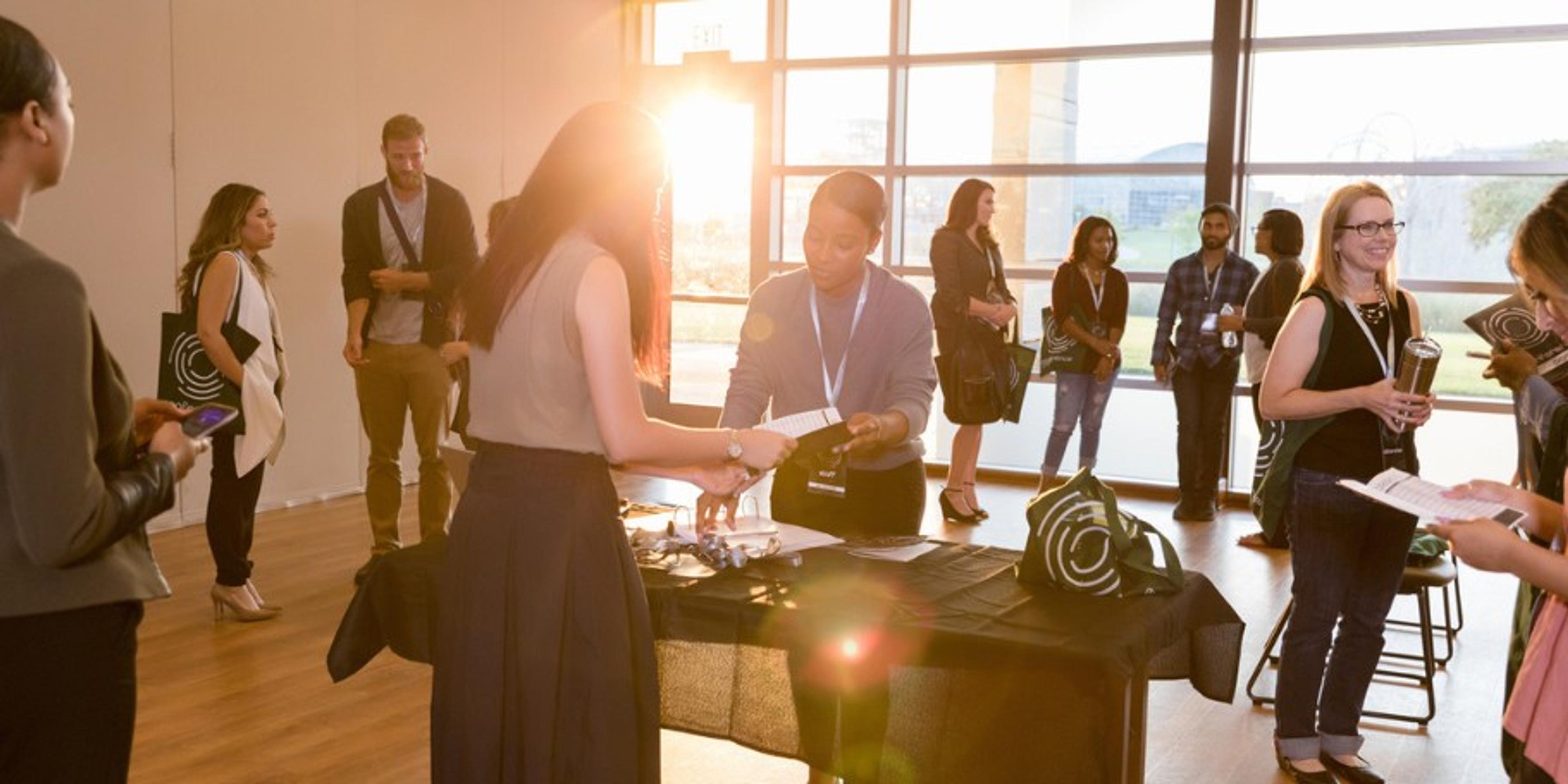 people showing up to event