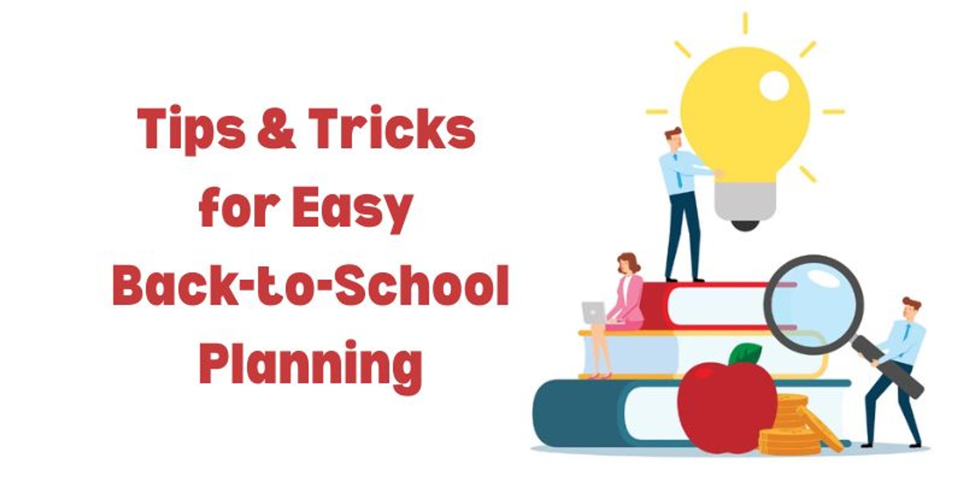 tips for back to school planning