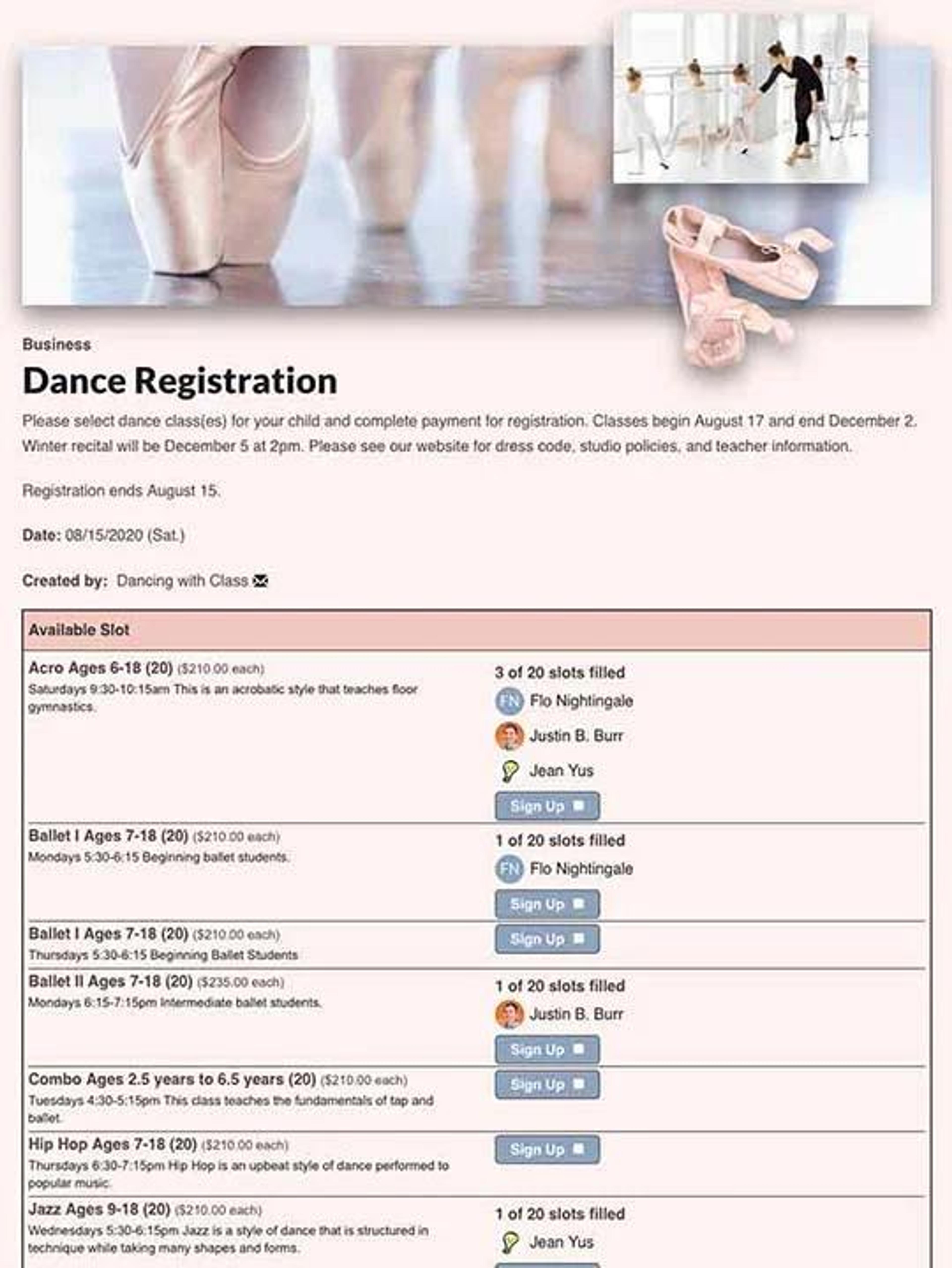 Collect Payments for Student Lessons