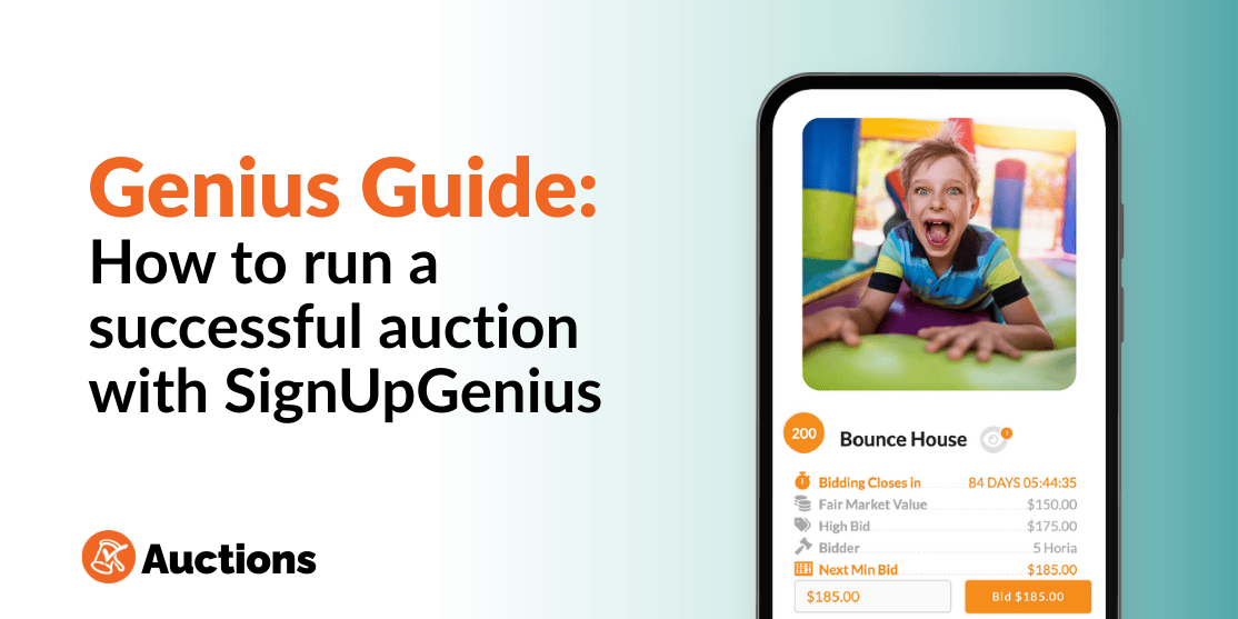 signupgenius auction on mobile