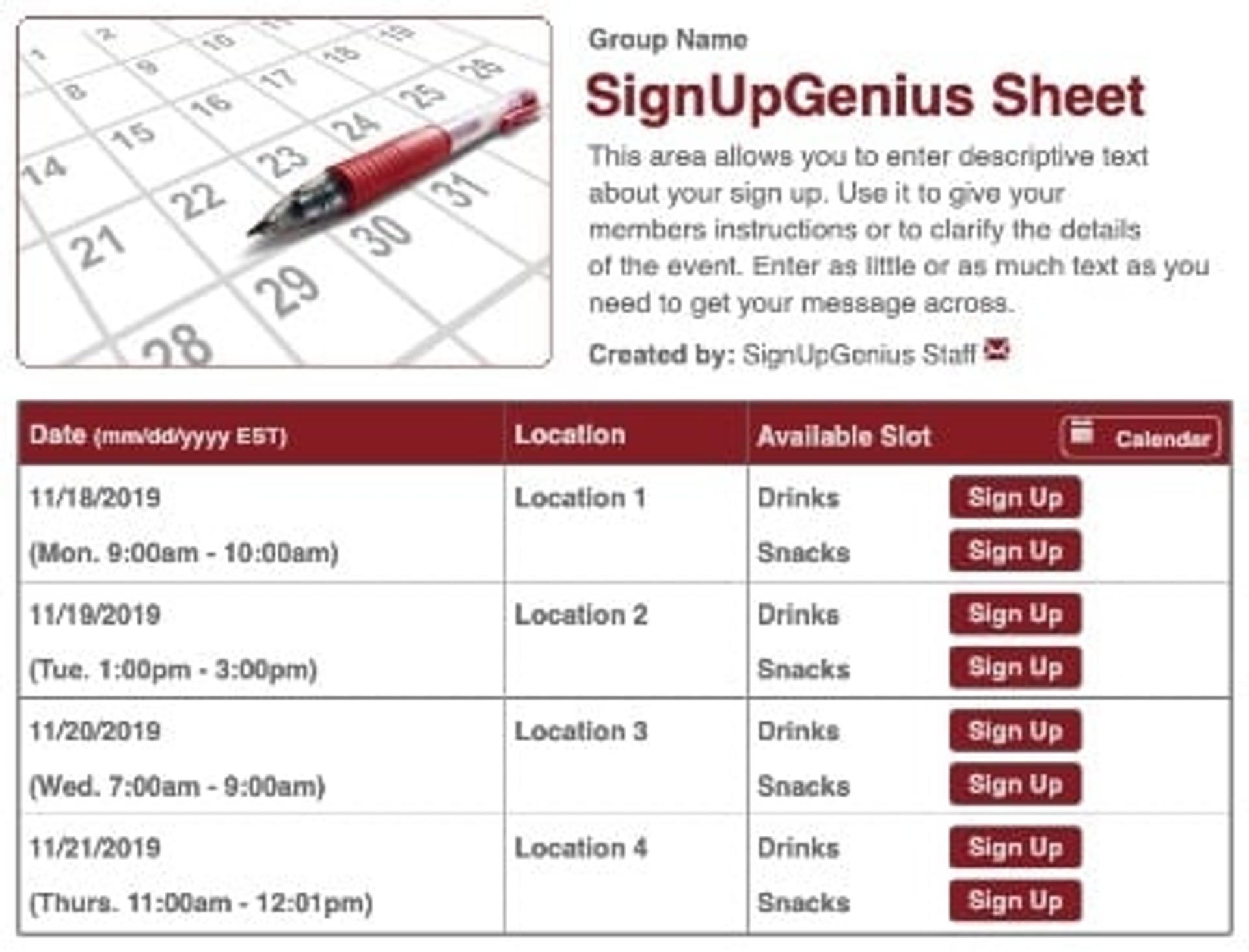 Calendar