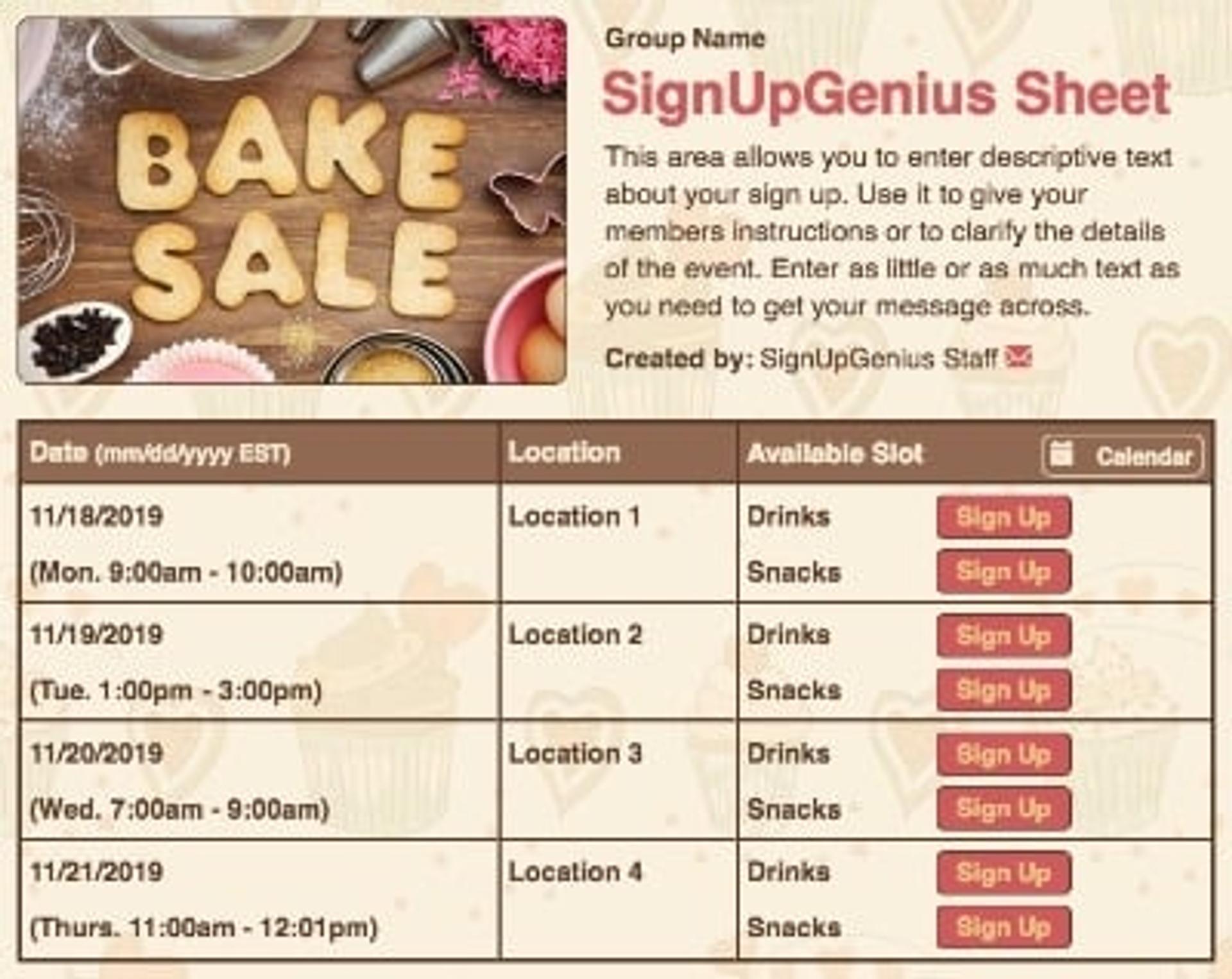 Bake Sale II
