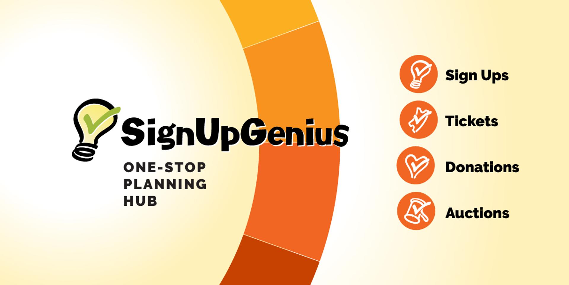 SignUpGenius is a one stop planning hub