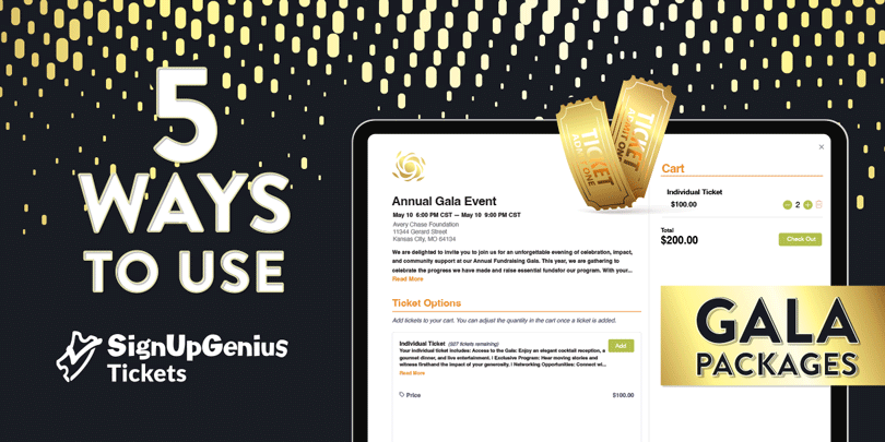 5 Ways to use SignUpGenius Tickets
