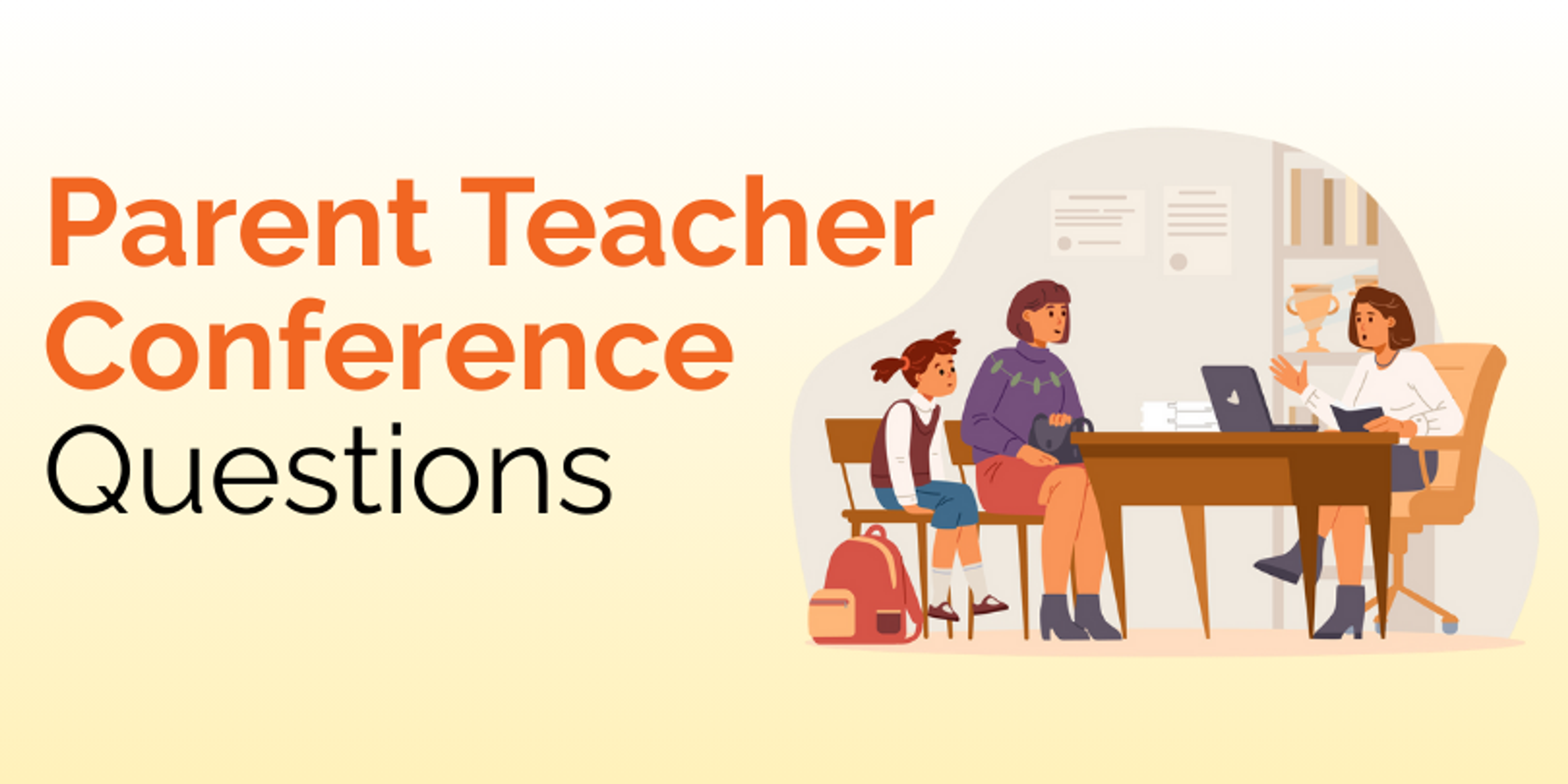 Teachers talking to parents at a conference