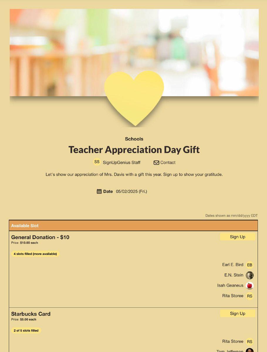 Organize a Special Teacher Celebration