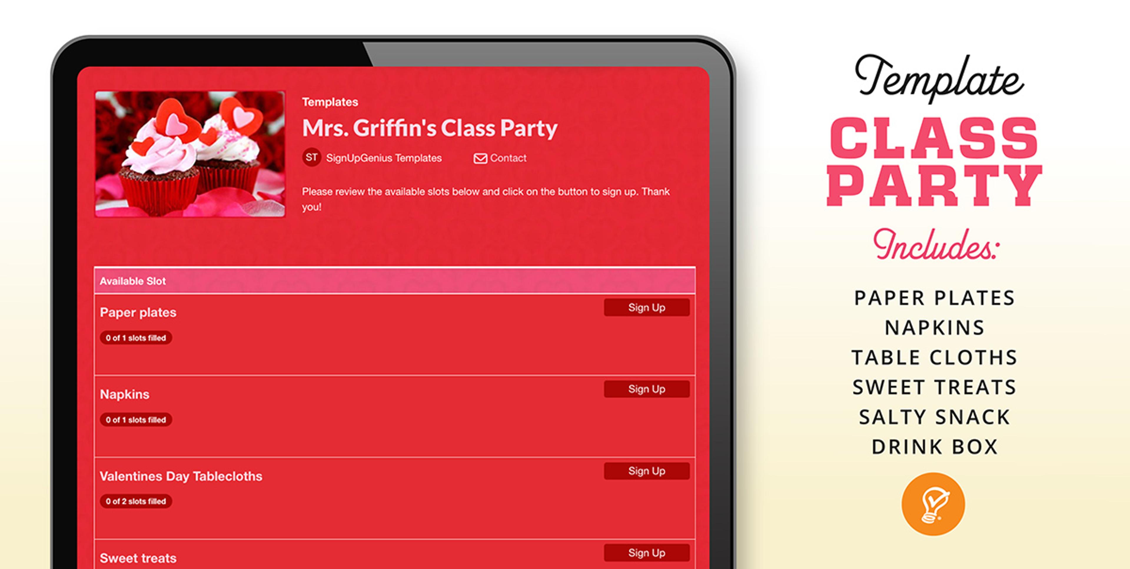 Class Party Sign Up