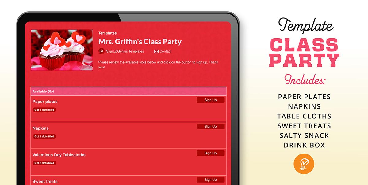 Class Party Sign Up