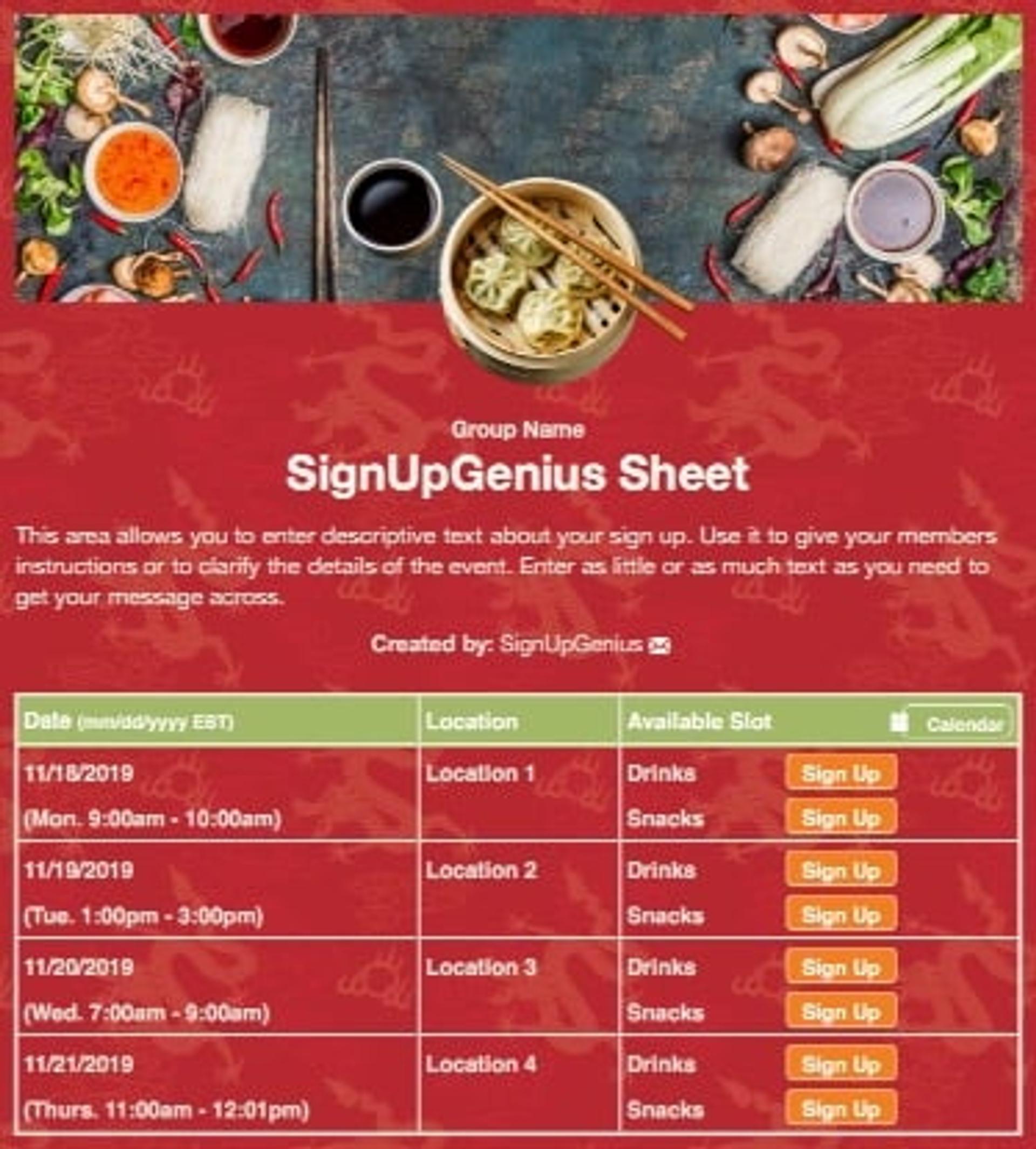 Asian Dinner