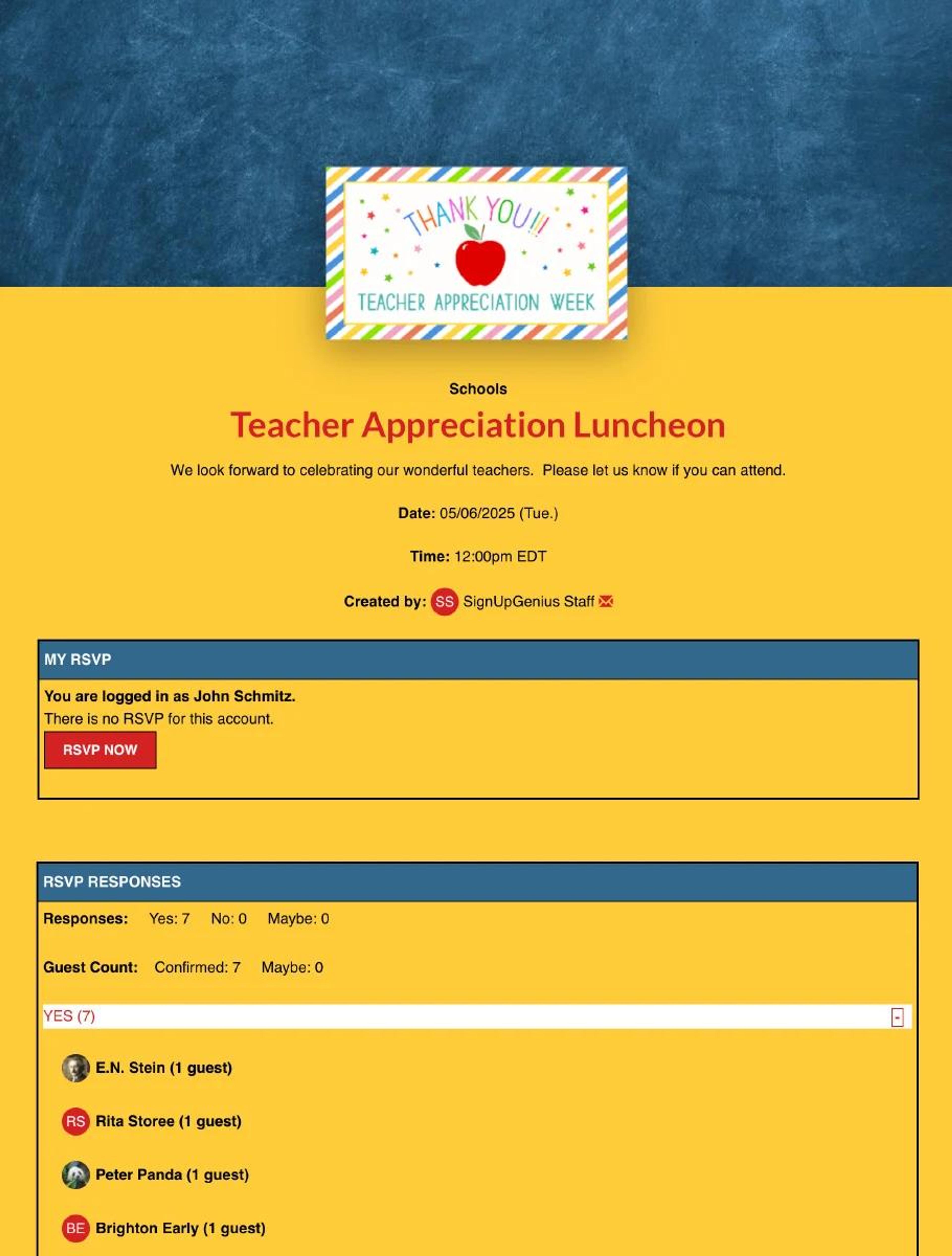 Host a Luncheon to Honor Educators