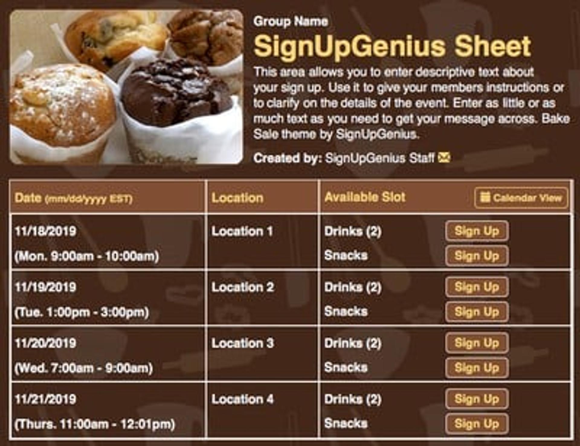 Bake Sale