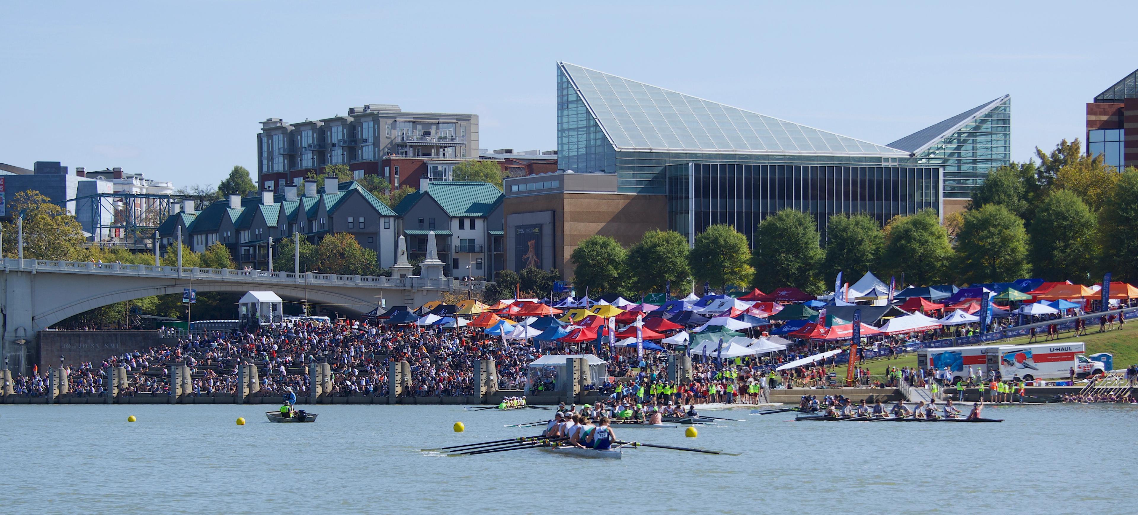Rowers competing in Head of the Hooch Regatta