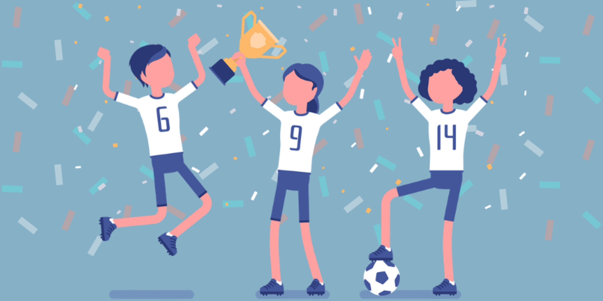 kids sports team receiving award