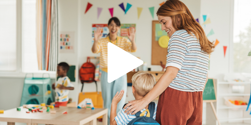 Outside of Banks Road Elementary school during pick up time with sign showing.