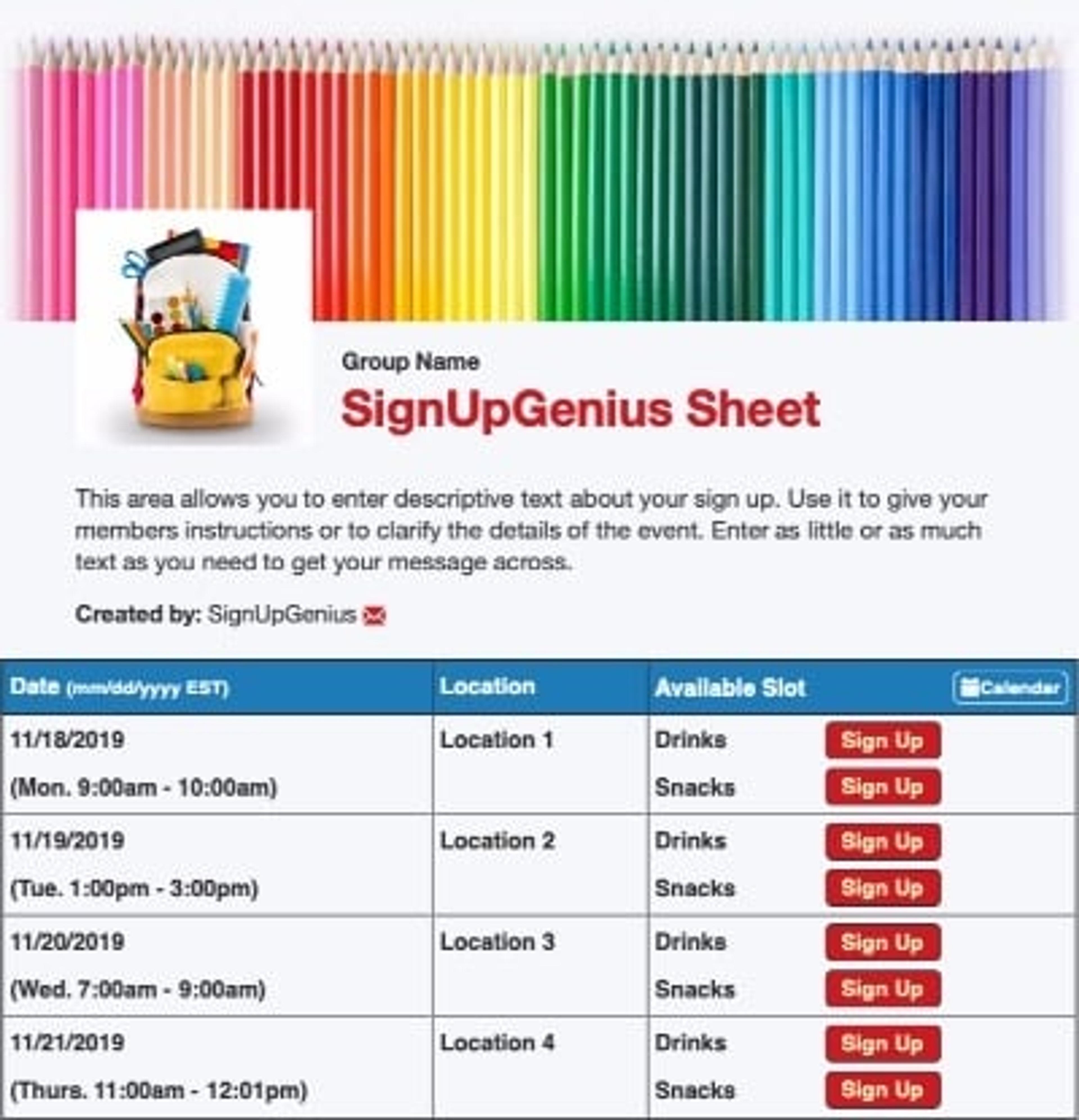 Back to School Supplies