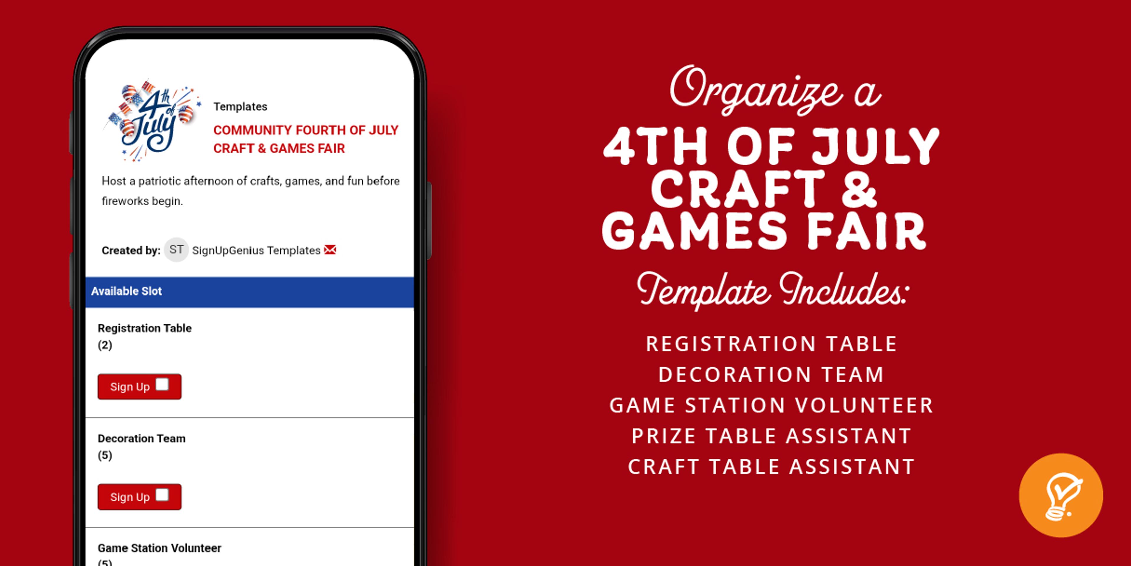 4th of July Craft and Games Fair Template