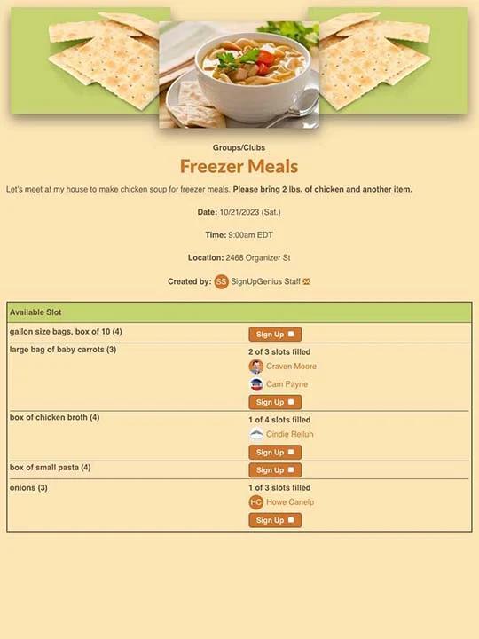 Plan a Freezer Meal Party