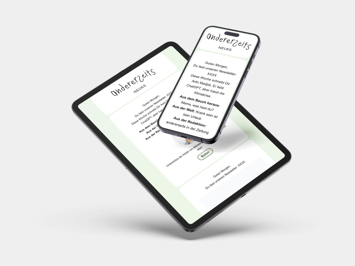 andererseits Newsletter Mockup - Neues