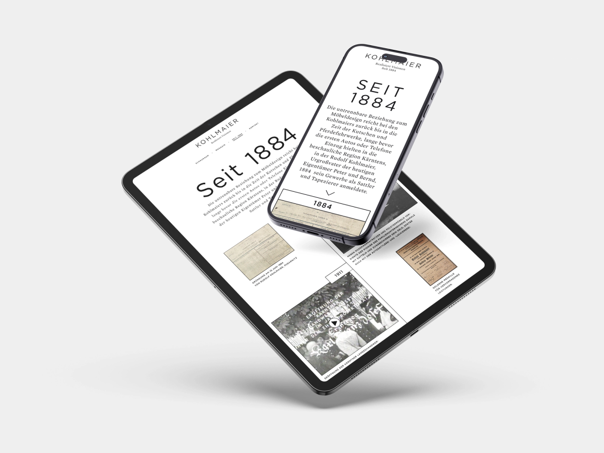 Firma Kohlmaier Website Mockup 