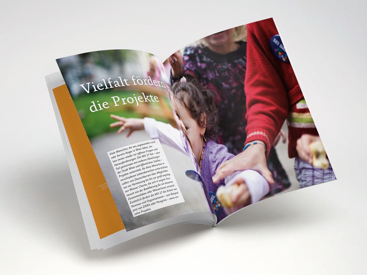 Magazin Mockup von MA 17 Integration und Diversität