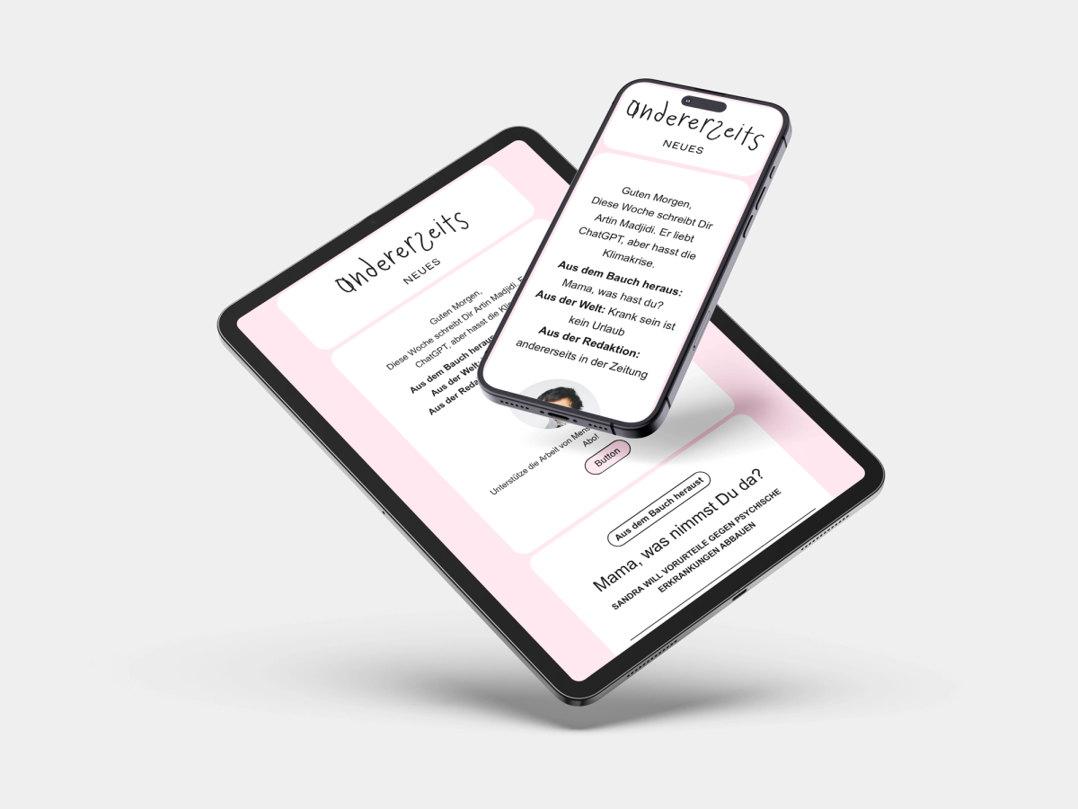 andererseits Newsletter Mockup - Neues