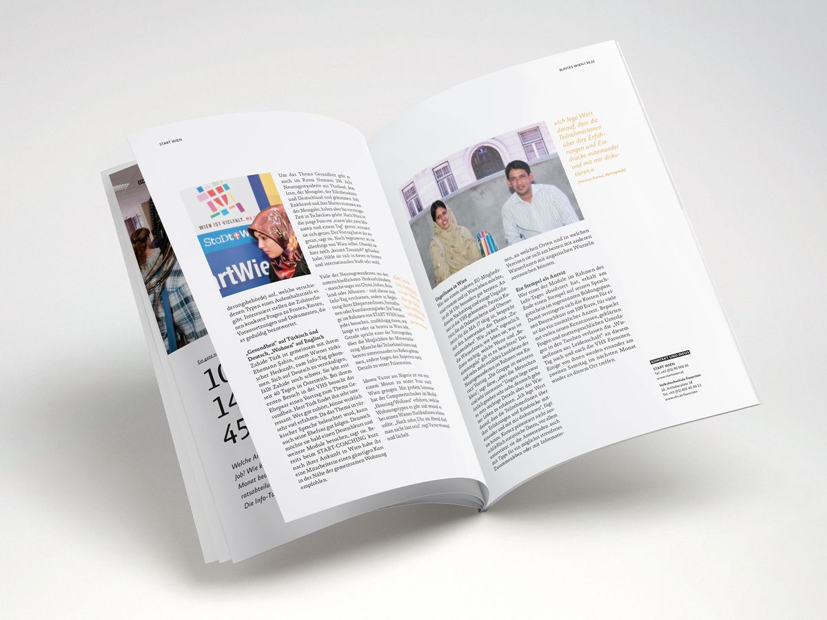 Magazin Mockup von MA 17 Integration und Diversität
