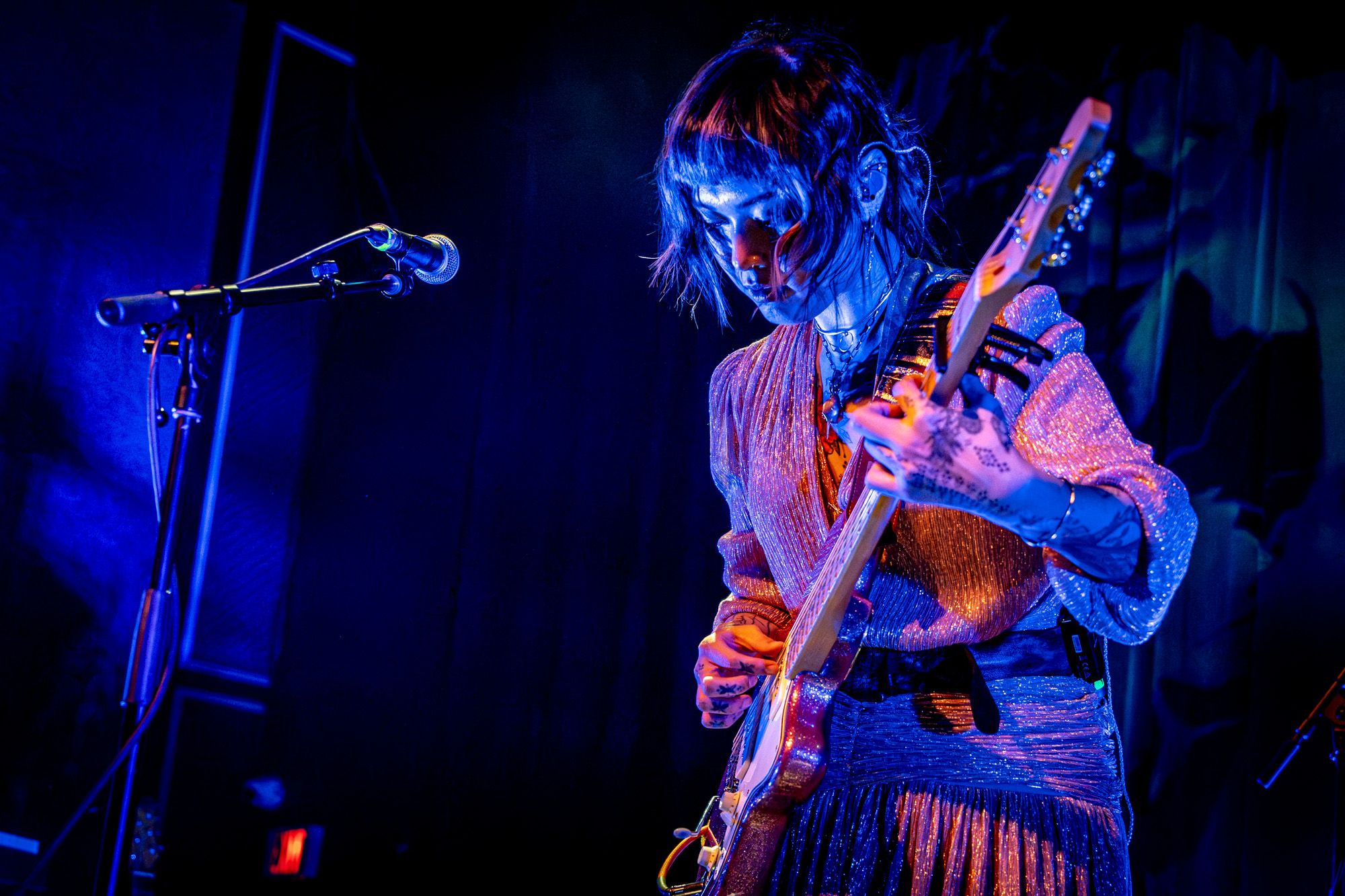 Yvette Young playing guitar for Covet