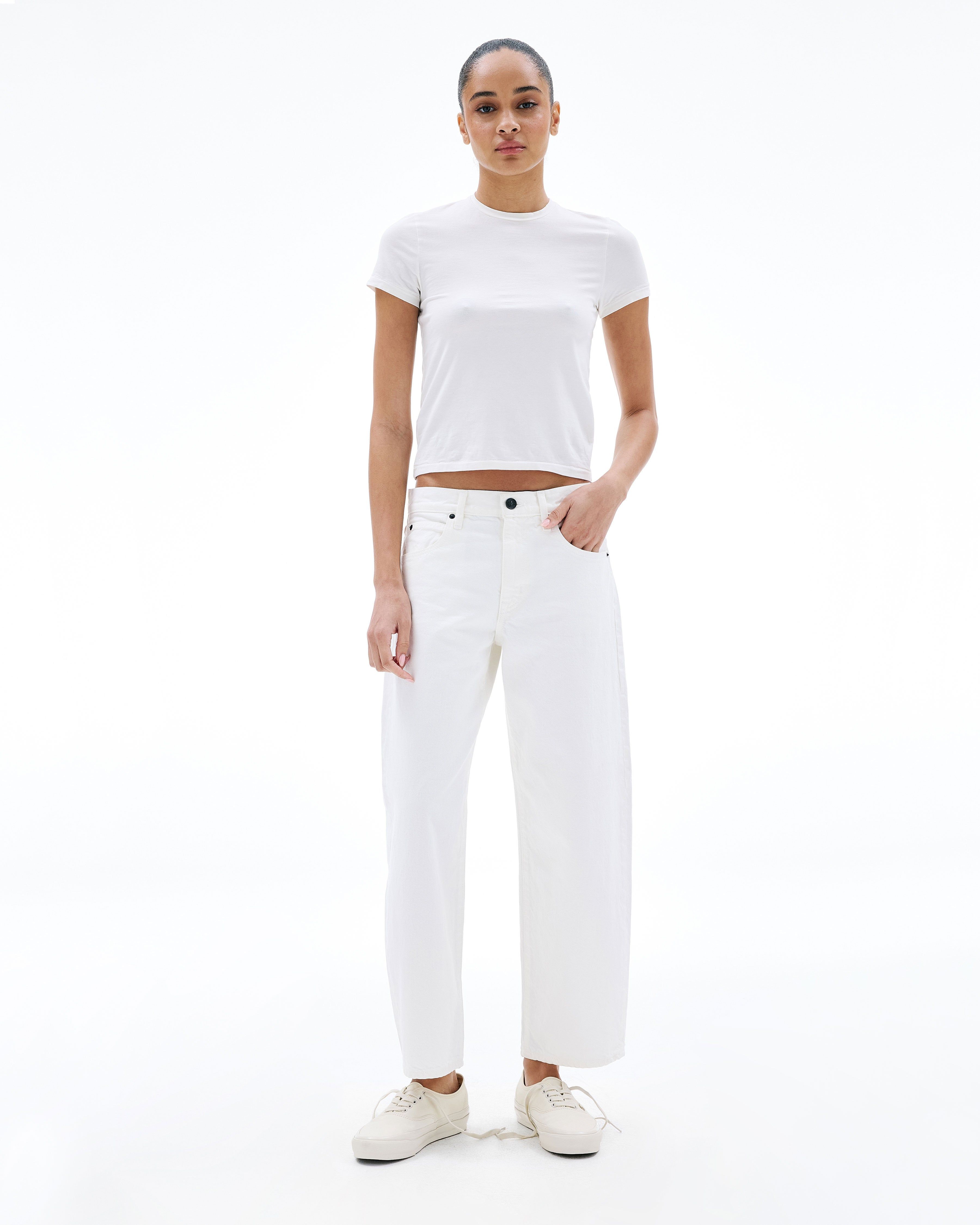 Jamie Crop | White | Mid Rise | Curve Jean | SLVRLAKE