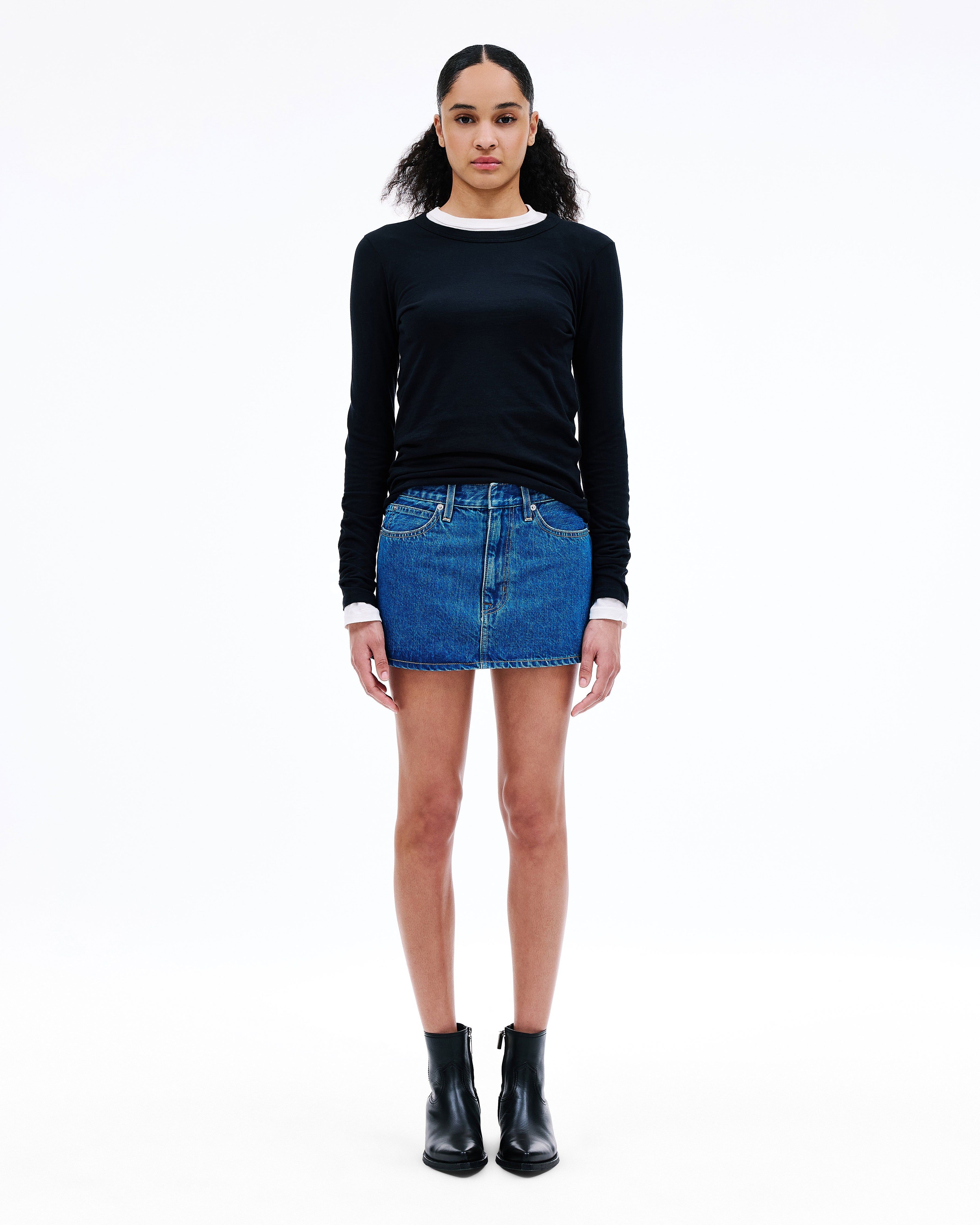 【REST&RECREATION】DENIM MINI SKIRT MUSINSA | REST&RECREATION DENIM MINI SKIRT_BLACK