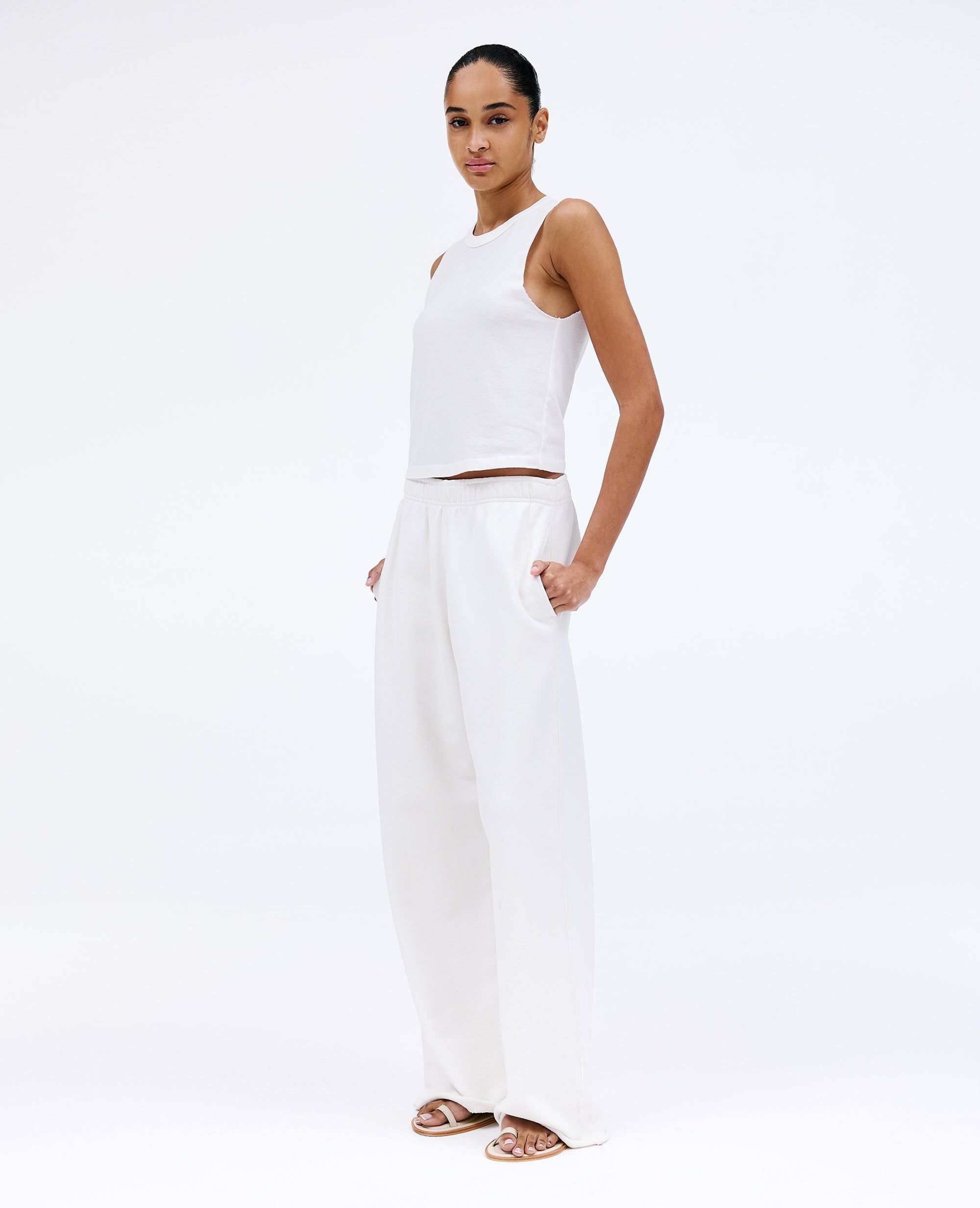 パンツ LUVISTRUE BASIC SWEAT PANTS(WHITE) LUVISTRUE スウェットパンツ ジャージ BASIC COLOR SCHEME PANTS