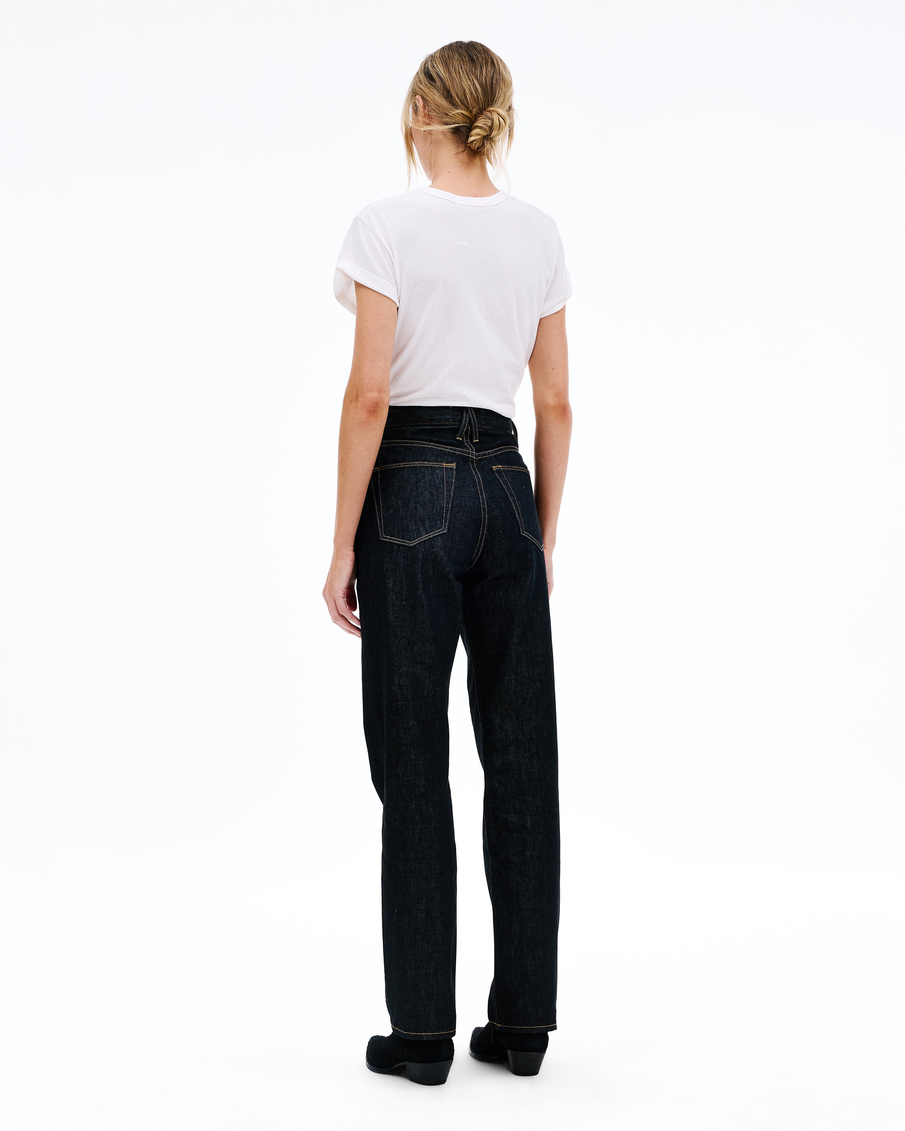 London | Jet Black | High Rise | Straight Jean | SLVRLAKE