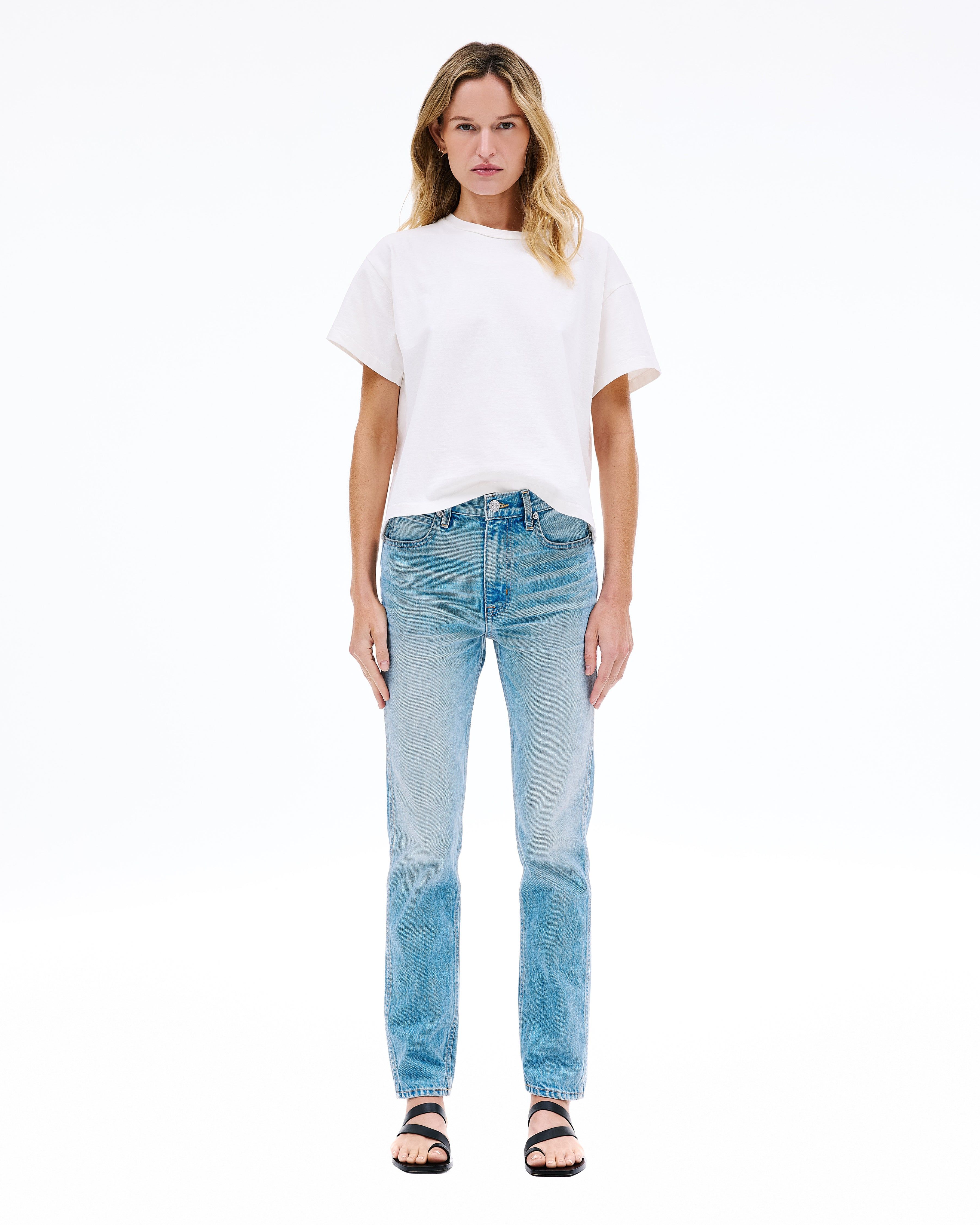 【関税込み】SLVRLAKE ブルー Virginia スリムジーンズ SLVRLAKE Virginia Slim Jeans | Shopbop