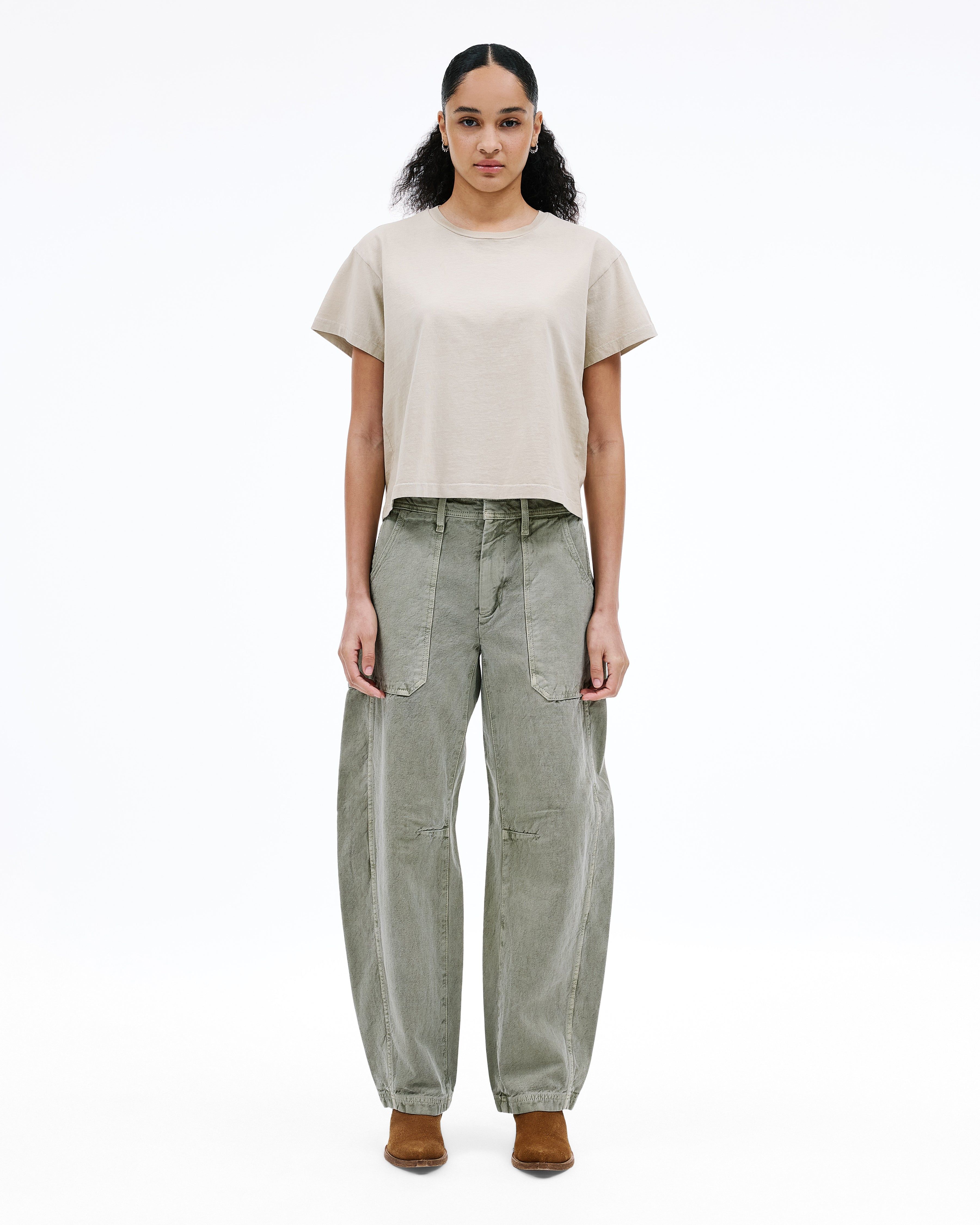 【Raucohouse】Sanremo vintage washed cargo pants JNCO Jeans Khaki Cream Cargo Pants Wide Leg Skater Raver Y2K