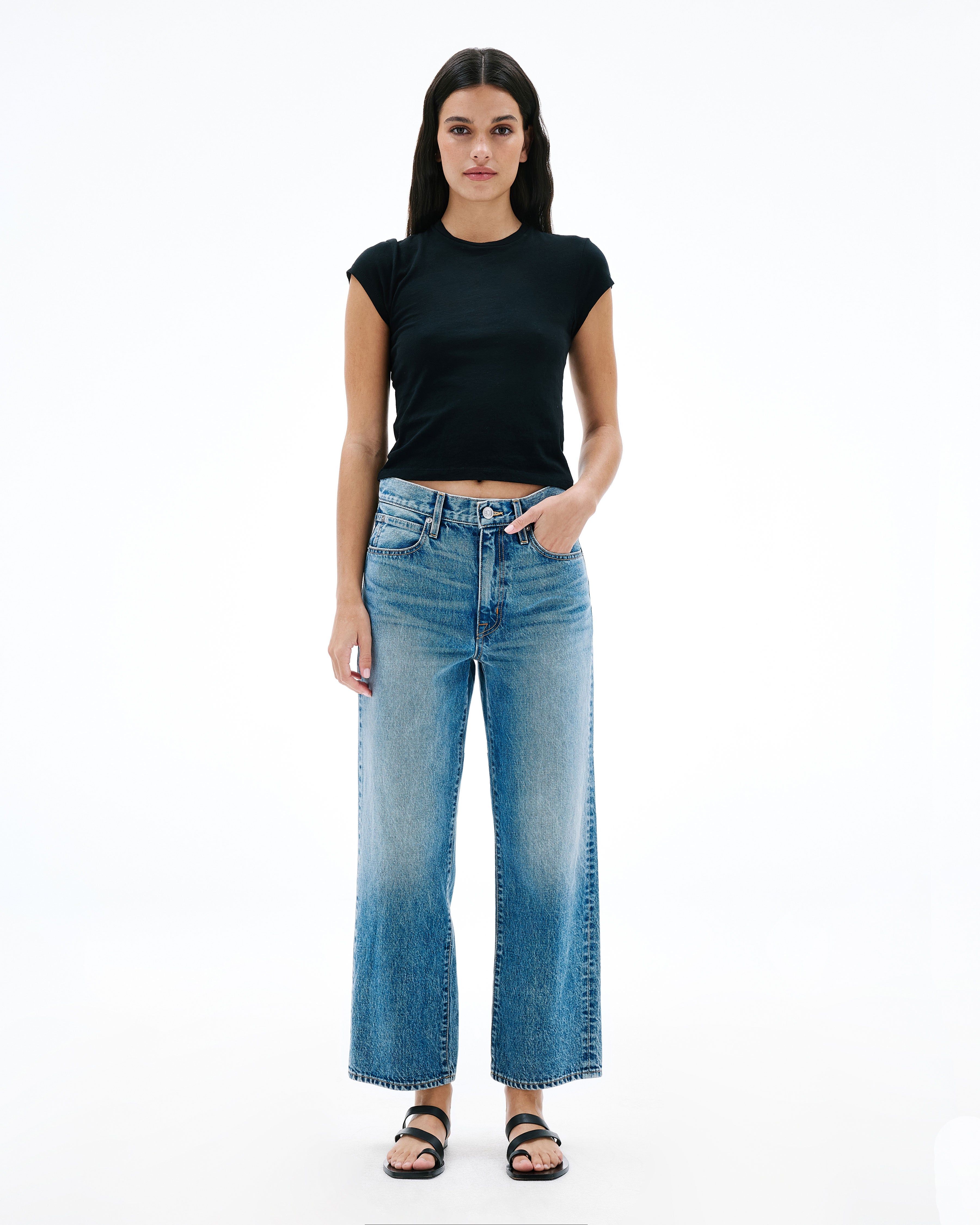 Two Of A Kind Rise メロハー Hunter Crop | Two Hearts | Mid Rise | Wide Jean | SLVRLAKE