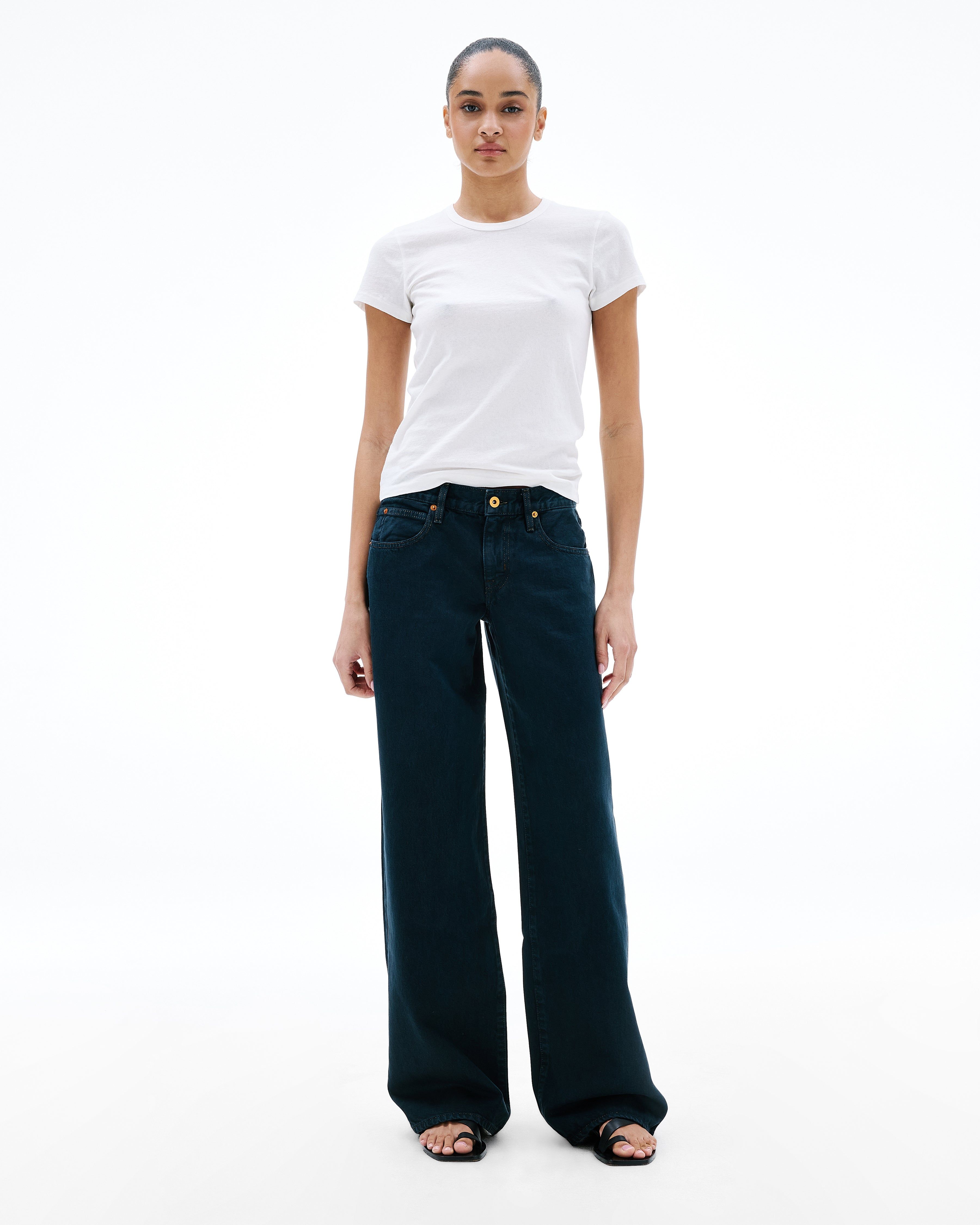 Lexi | Washed Black | Low Rise | Wide Jean | SLVRLAKE