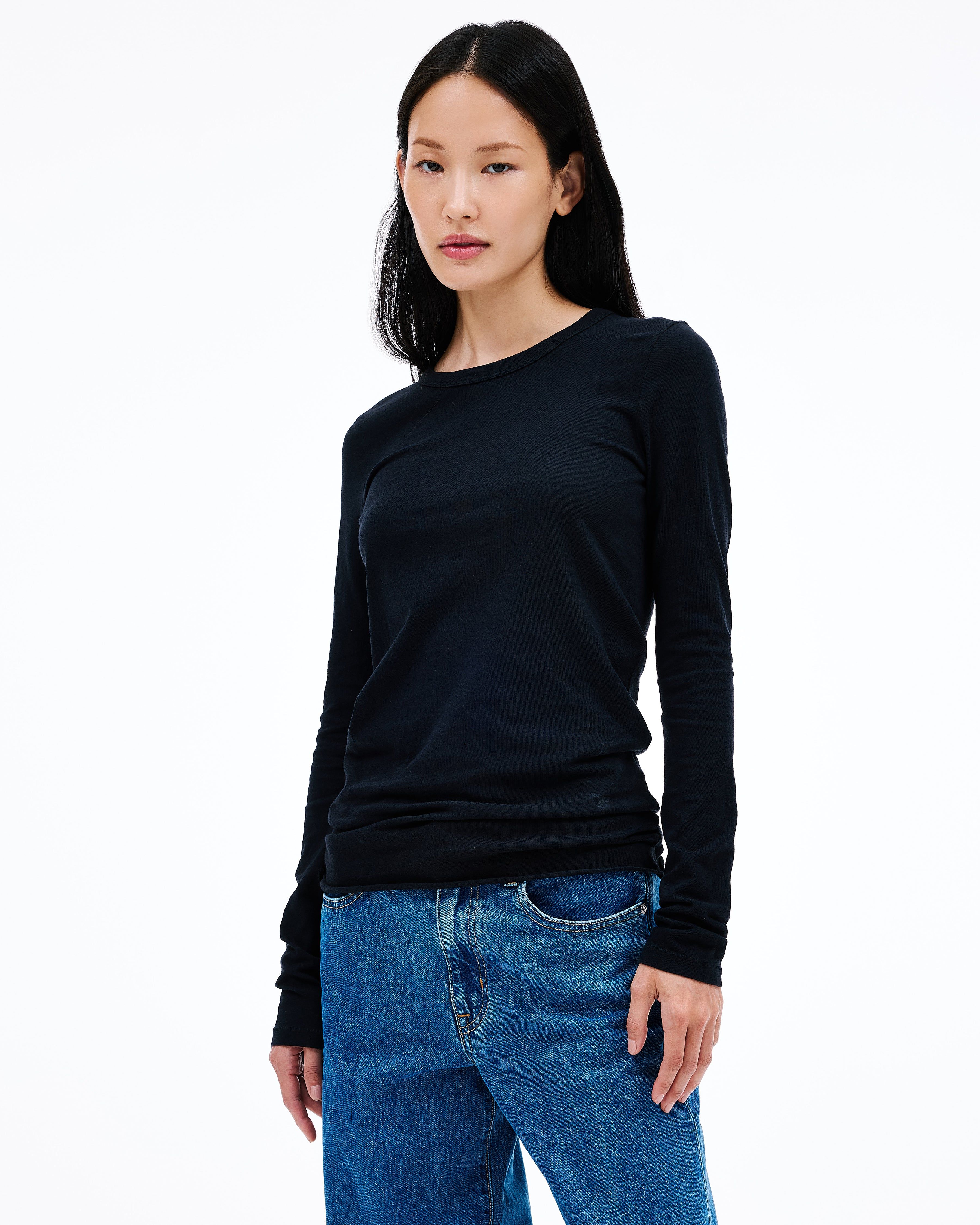 Simple Long Sleeve Tee | Raven | SLVRLAKE